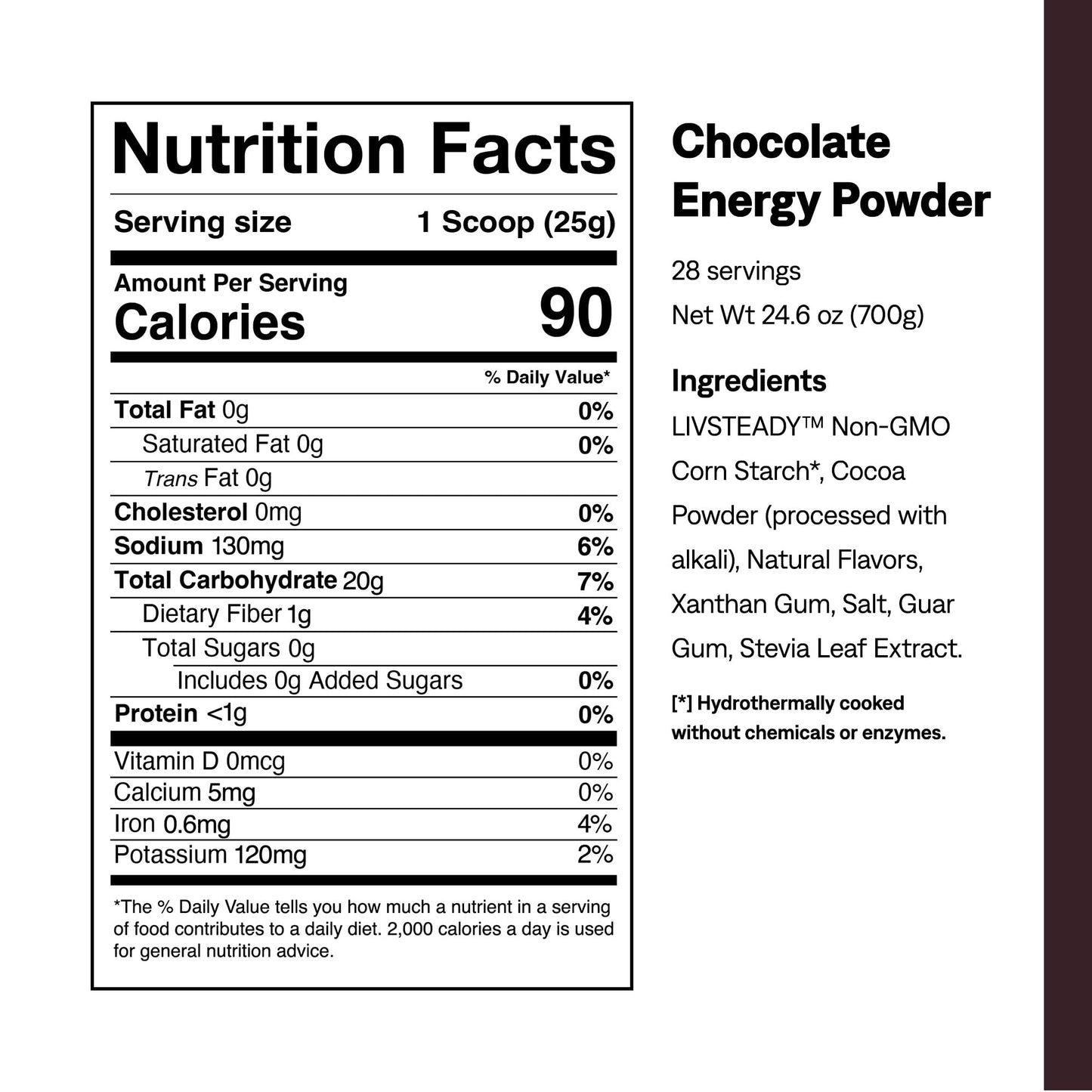 UCAN Energy Powder Chocolate, Powder, 24.6 oz