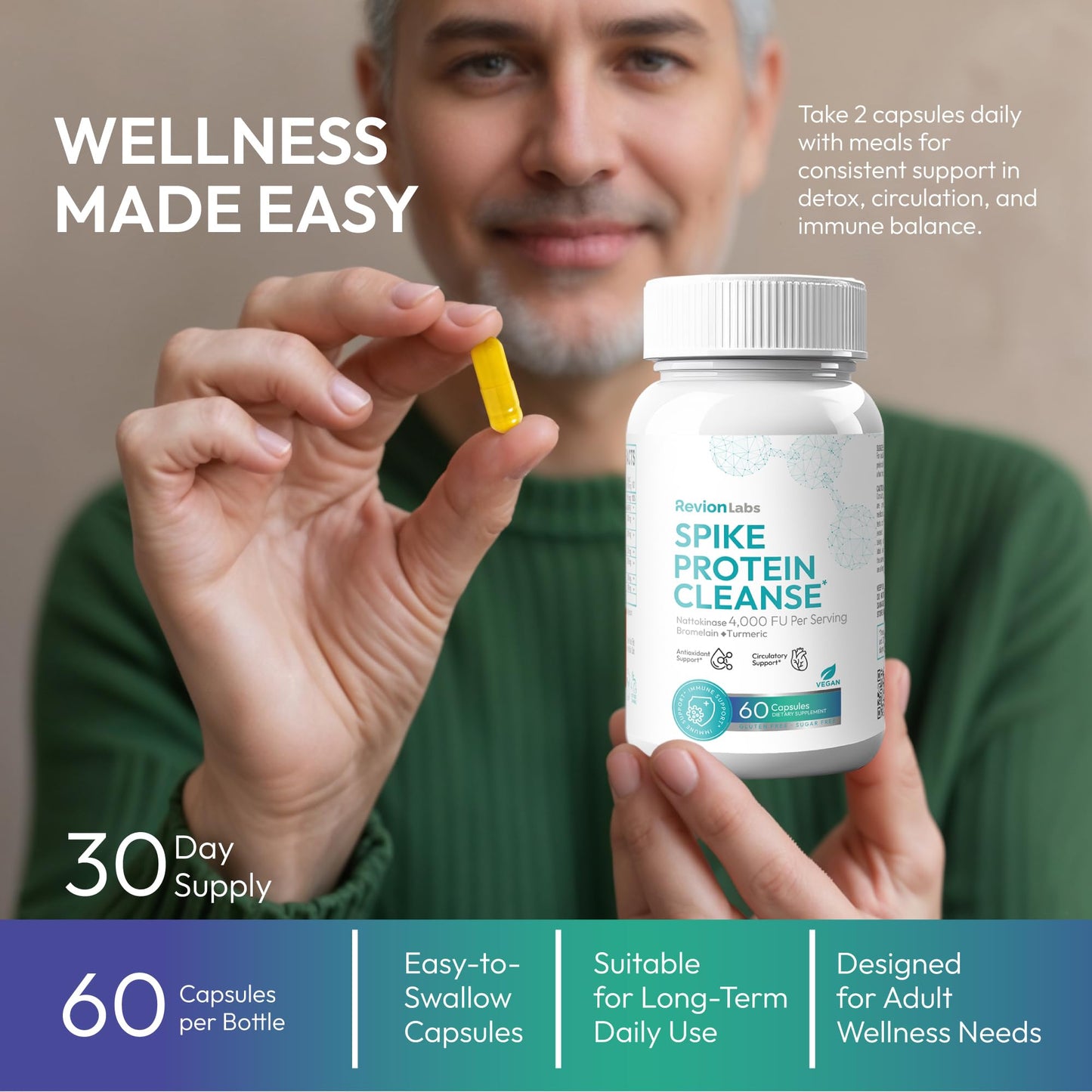 Revion LABS Spike Protein Detox Support Capsule 60 Count