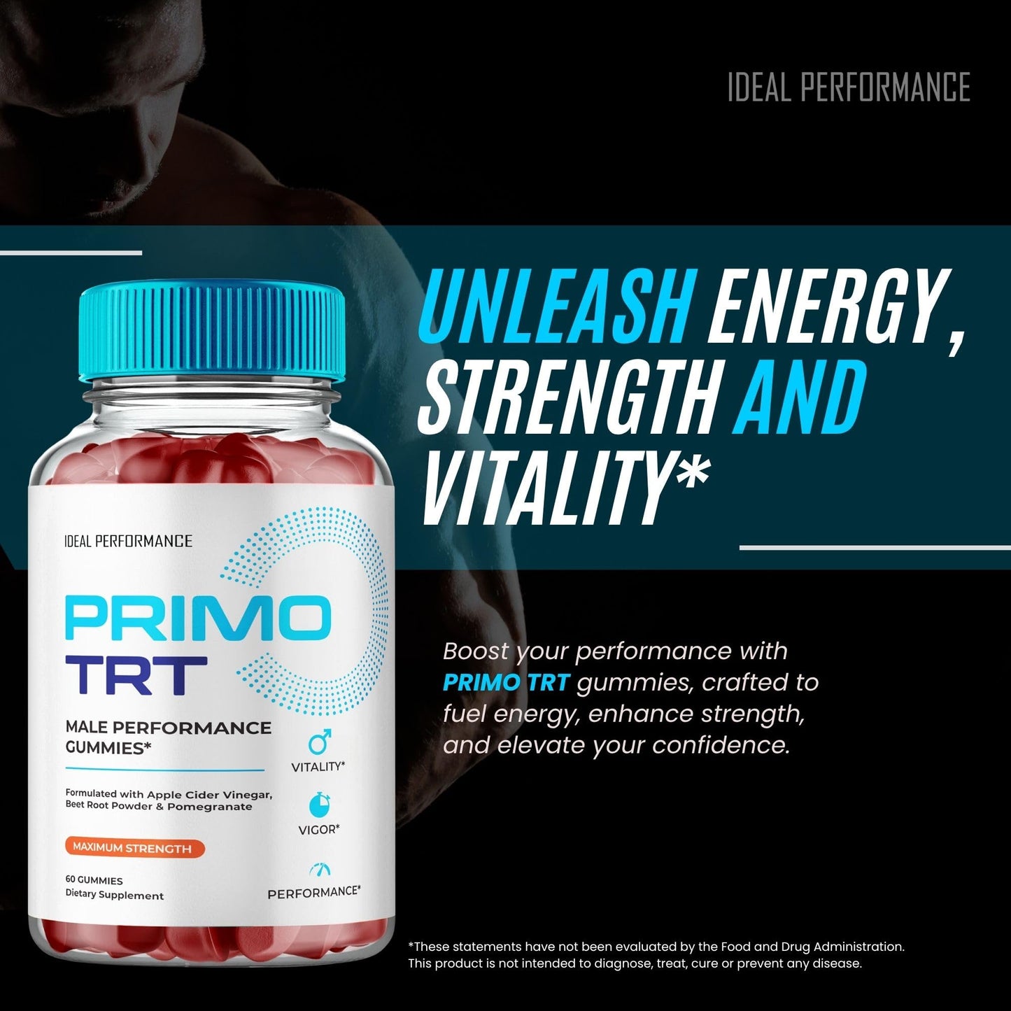 IDEAL PERFORMANCE Primo TRT Gummies 120 Gummies
