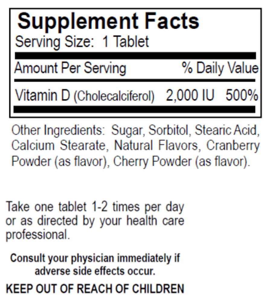 Dialyvite Vitamin D3 Chewable Supplement 90 Tablets