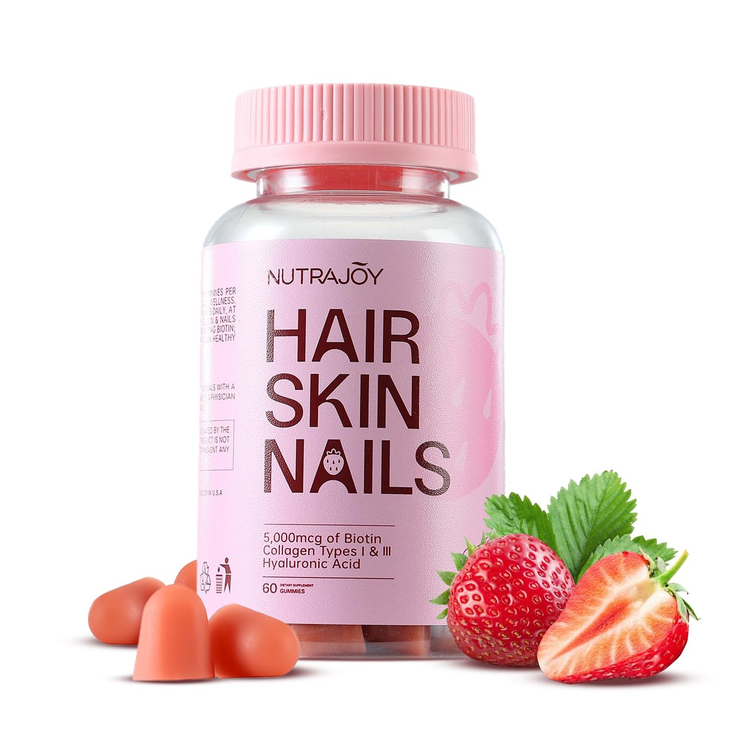 NUTRAJOY Hair Skin and Nails Gummies 60 Gummies