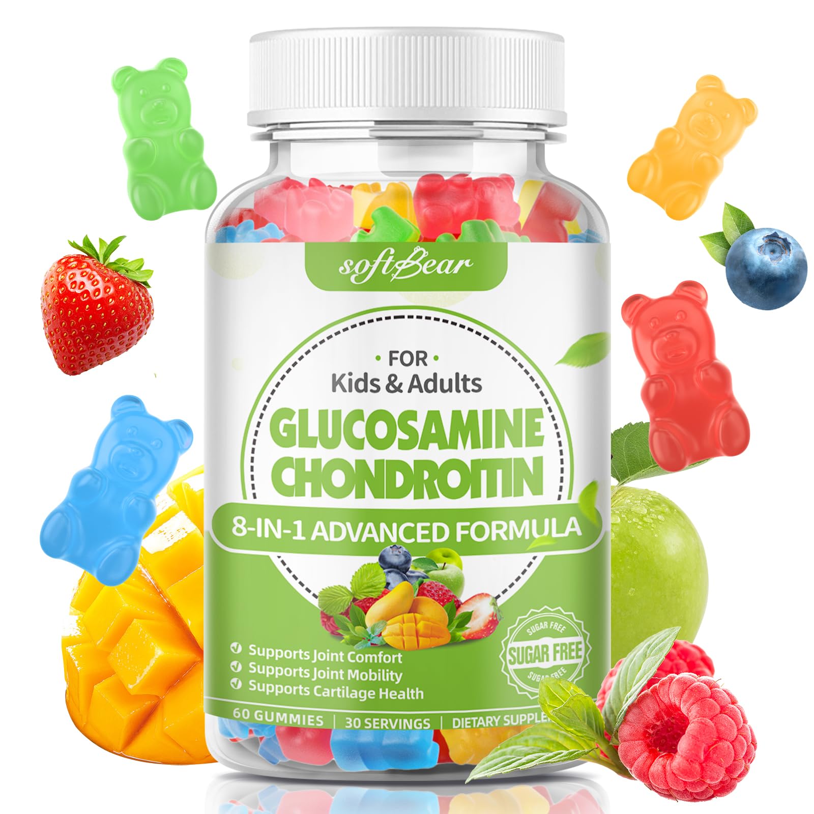 Softbear Glucosamine Chondroitin Gummies Gummy 60 Count