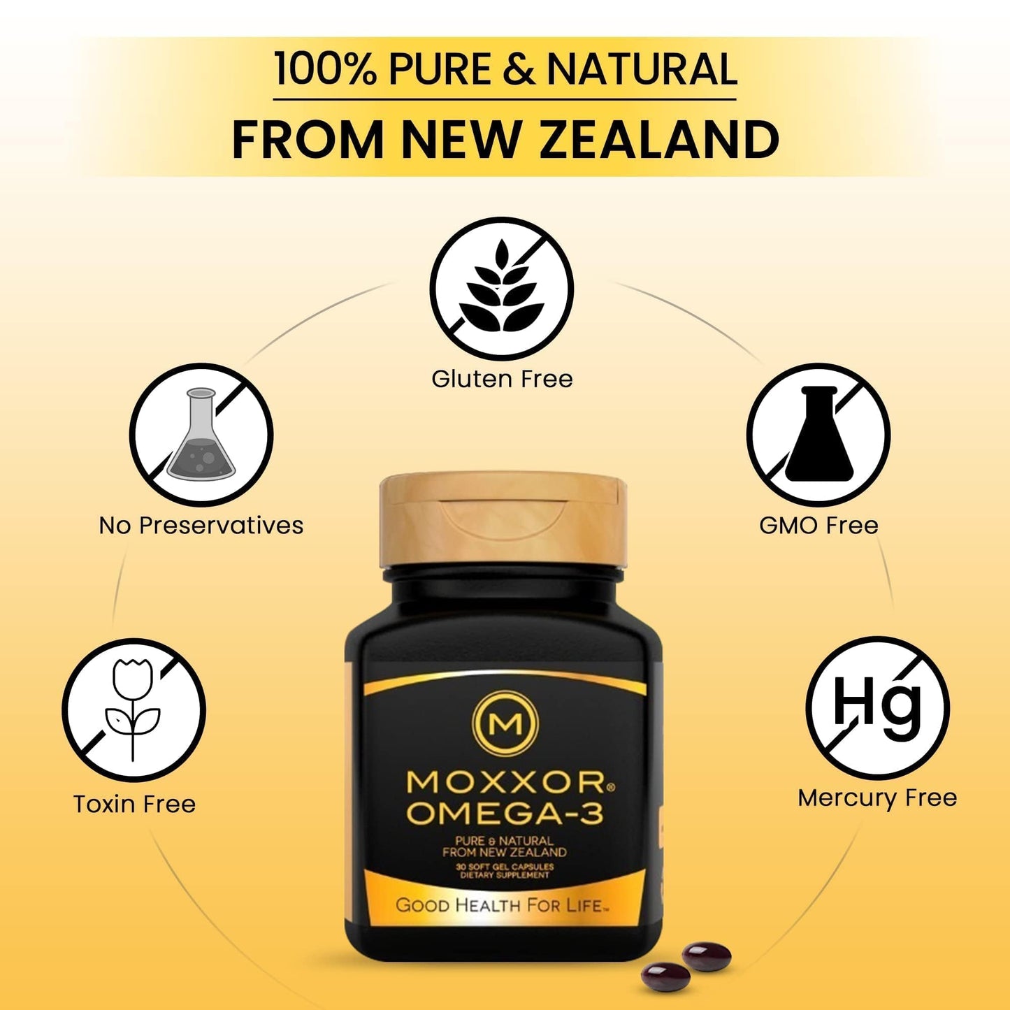 Moxxor Omega 3 New Zealand Green Lipped Mussel Oil Softgel 60 Softgels