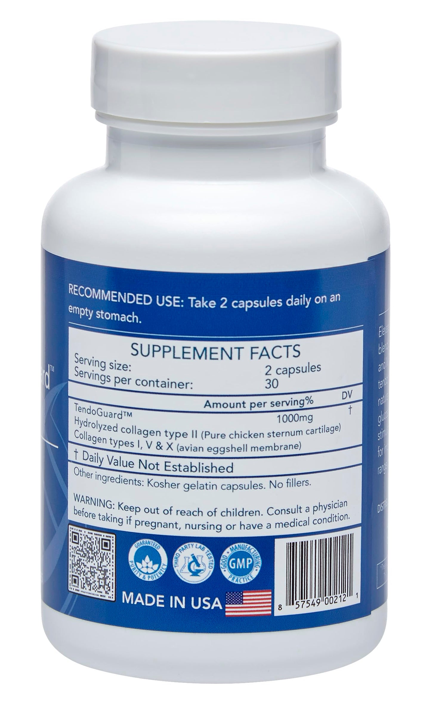 Longevity by Nature TendoGuard Joint Support Supplement Capsule, 60 Capsules