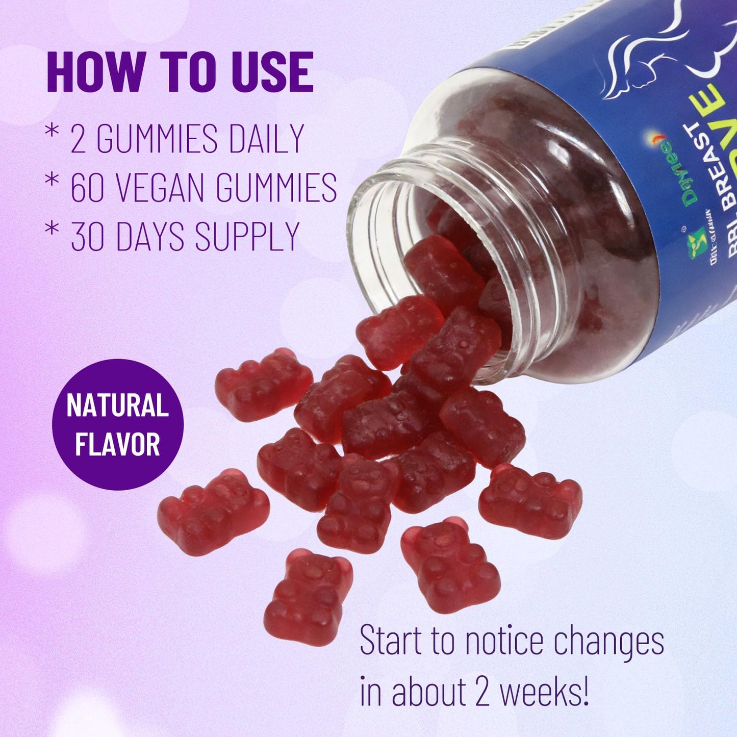 Wins Town BBL Breast Curve Gummies, 60 Count