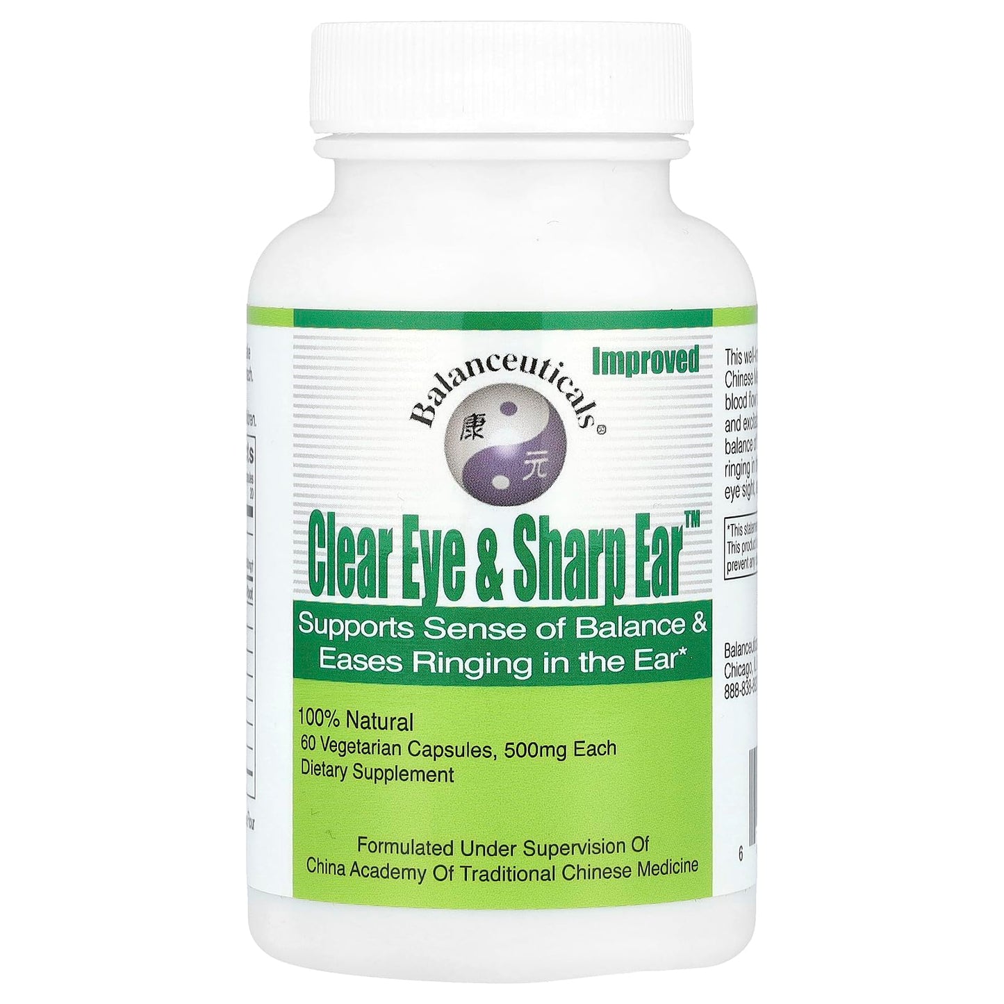Balanceuticals Clear Eye & Sharp Ear Dietary Supplement Capsule, 60 Count