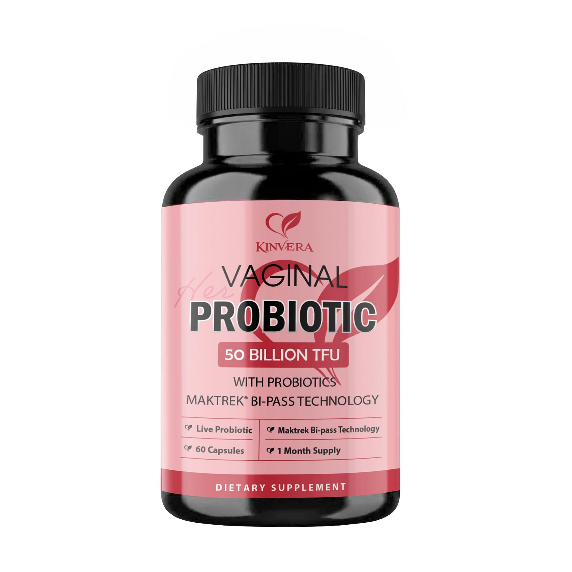 KINVERA Probiotics for Women with Prebiotics – 50 Billion CFU – Digestive, Immune & Vaginal Health – 60 Capsules