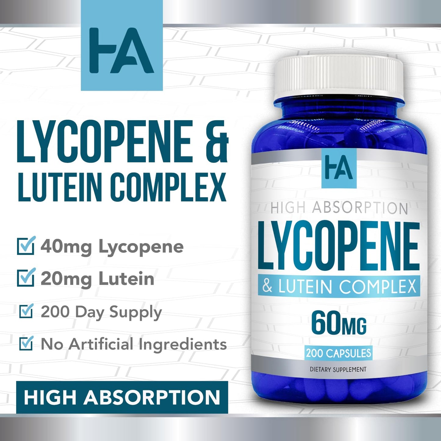 Healing Awakening Lycopene & Lutein Complex Capsules, 200 Count