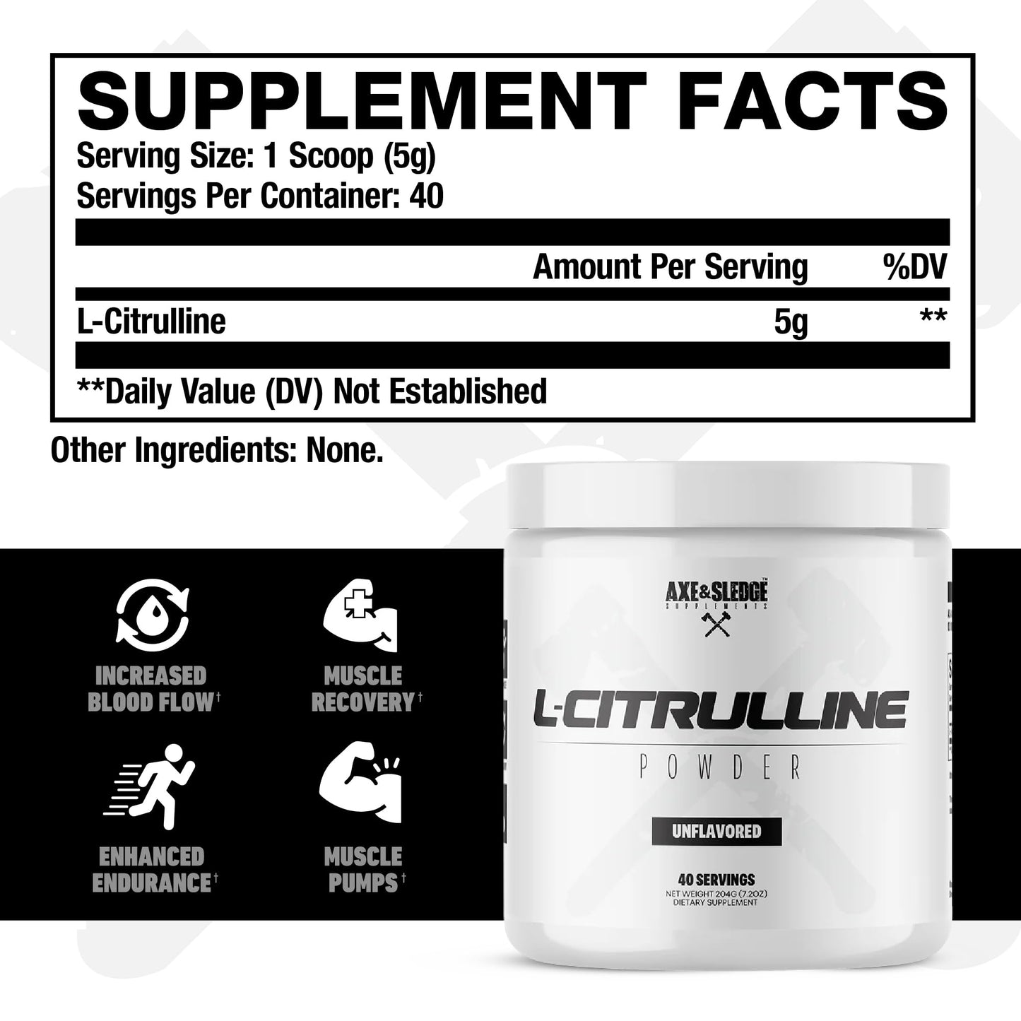 Axe & Sledge Basics Citrulline Powder 7.05 oz