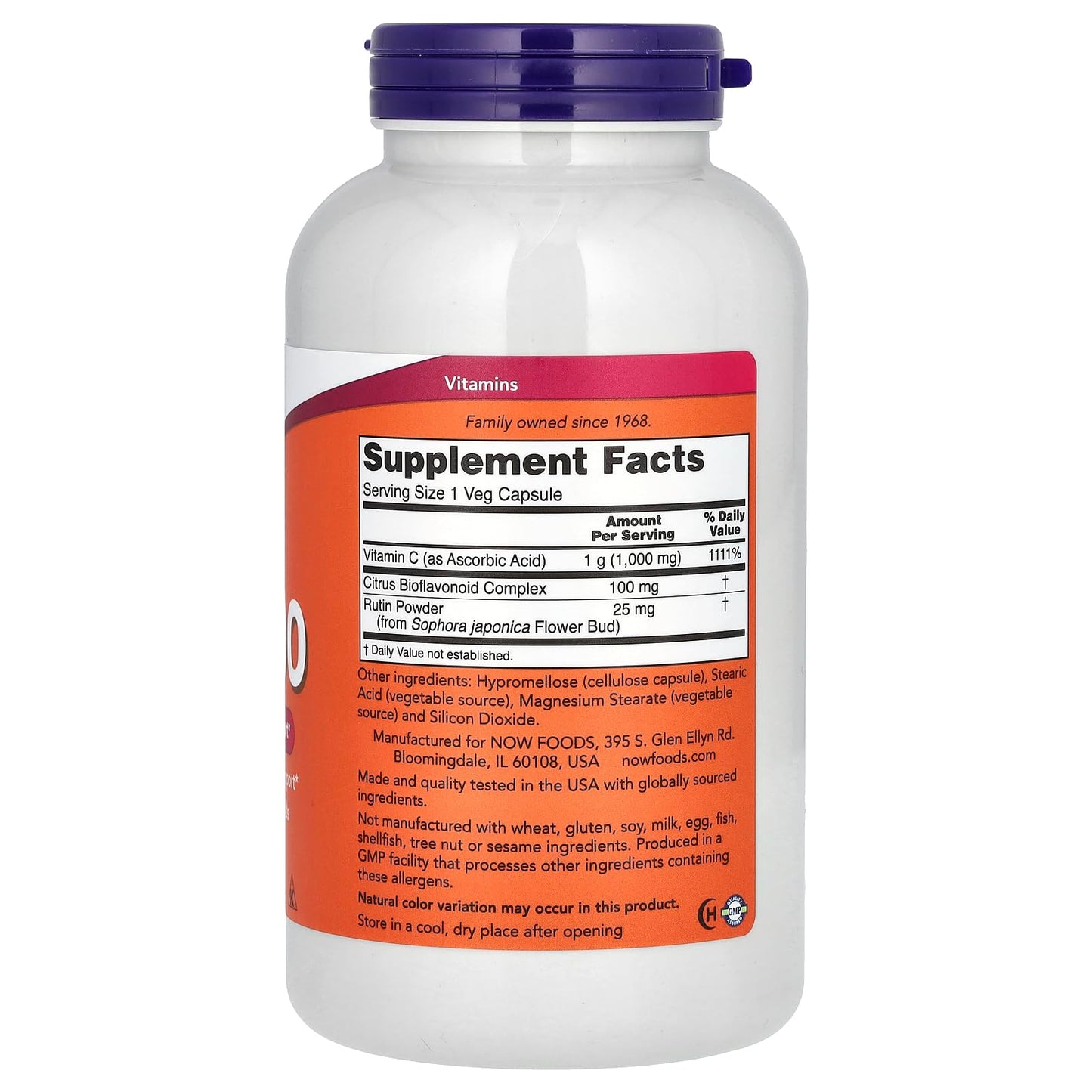 NOW Foods C 1000 Capsules, 250 Capsules