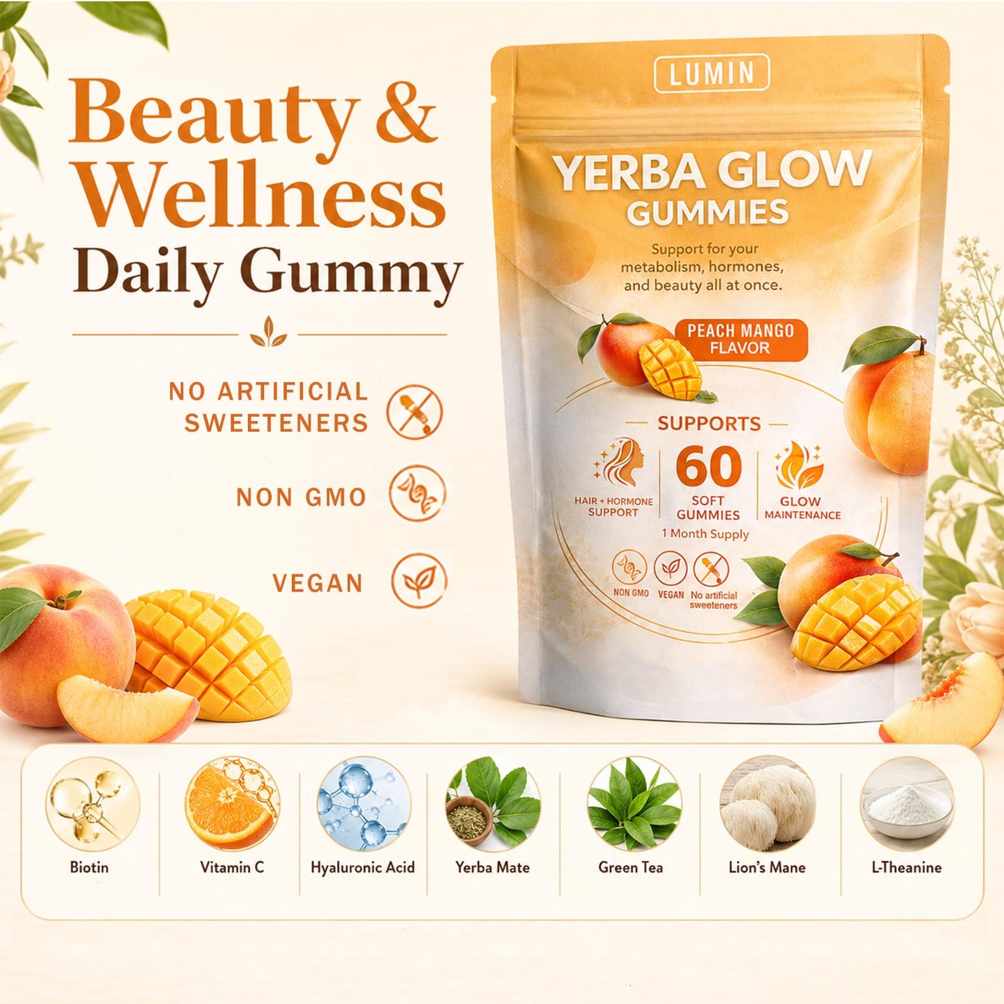 Motilli Lumin Yerba Glow Gummies 3 Count