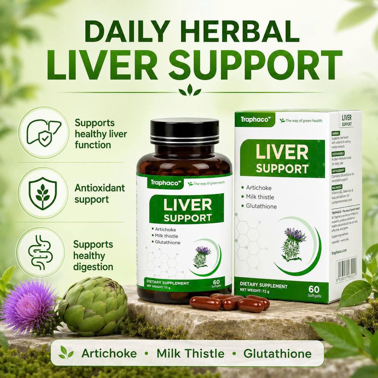Traphaco Liver Support Supplement Softgel 60
