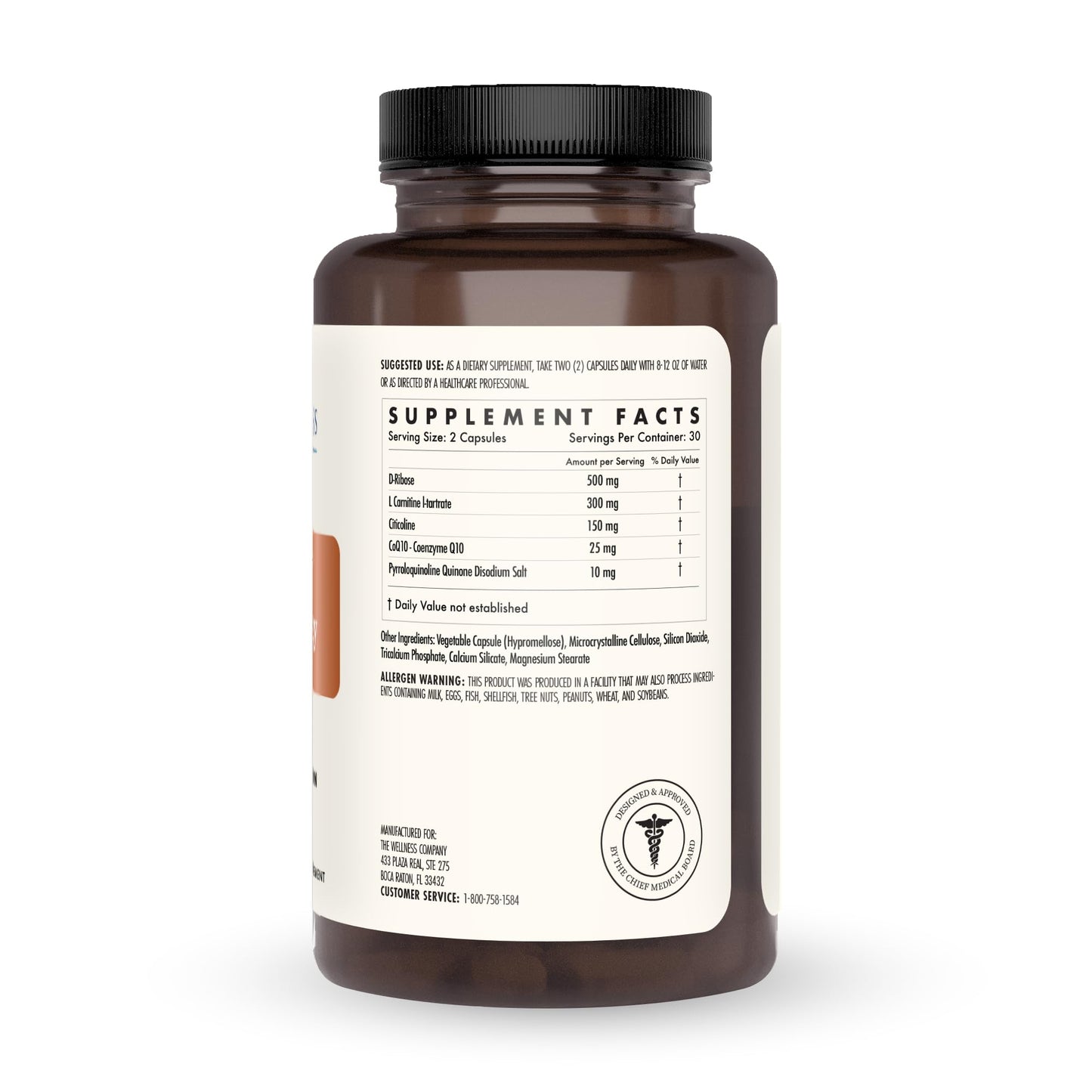 The Wellness Company Elevated Energy Capsule, 60 Count