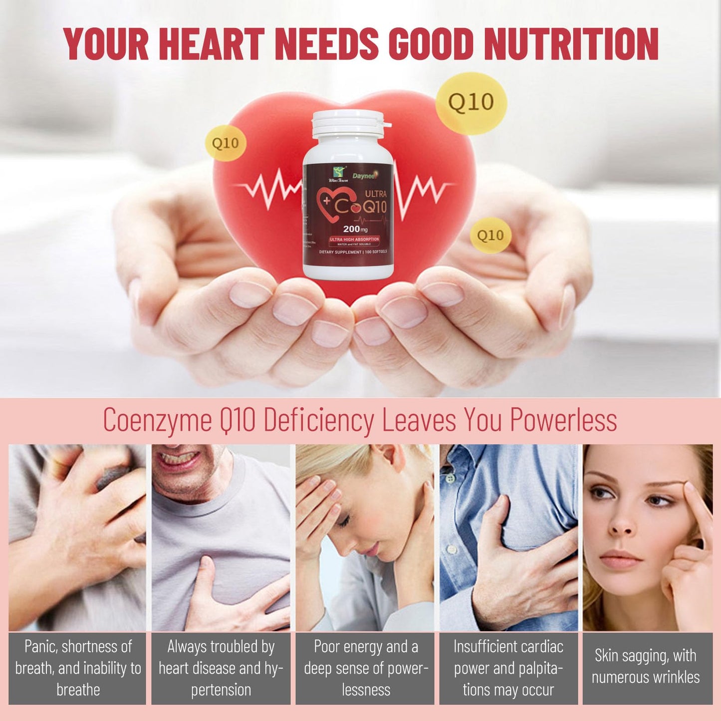 Wins Town CoQ10 Ultra Softgels 200mg, 100 Count