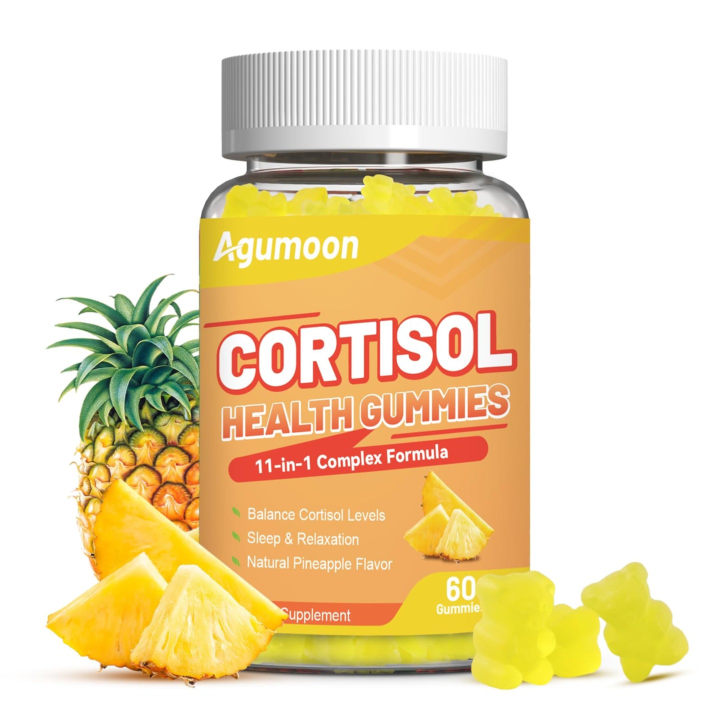 Agumoon Cortisol Gummies for Women, 60 Gummies
