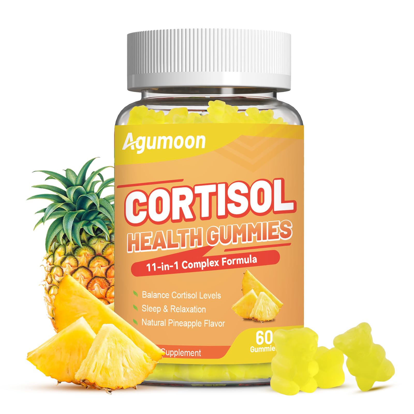 Agumoon Cortisol Gummies for Women, 60 Gummies