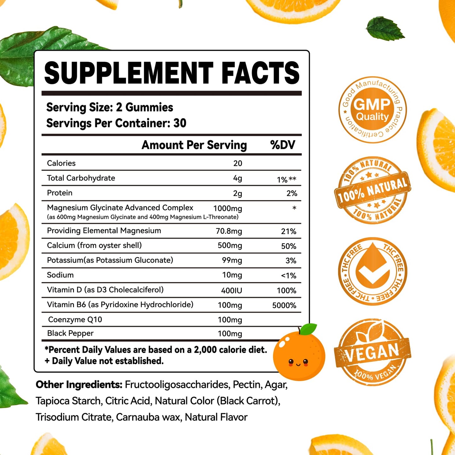 ElevateLife Magnesium Glycinate Gummies 1000mg, 60 Count
