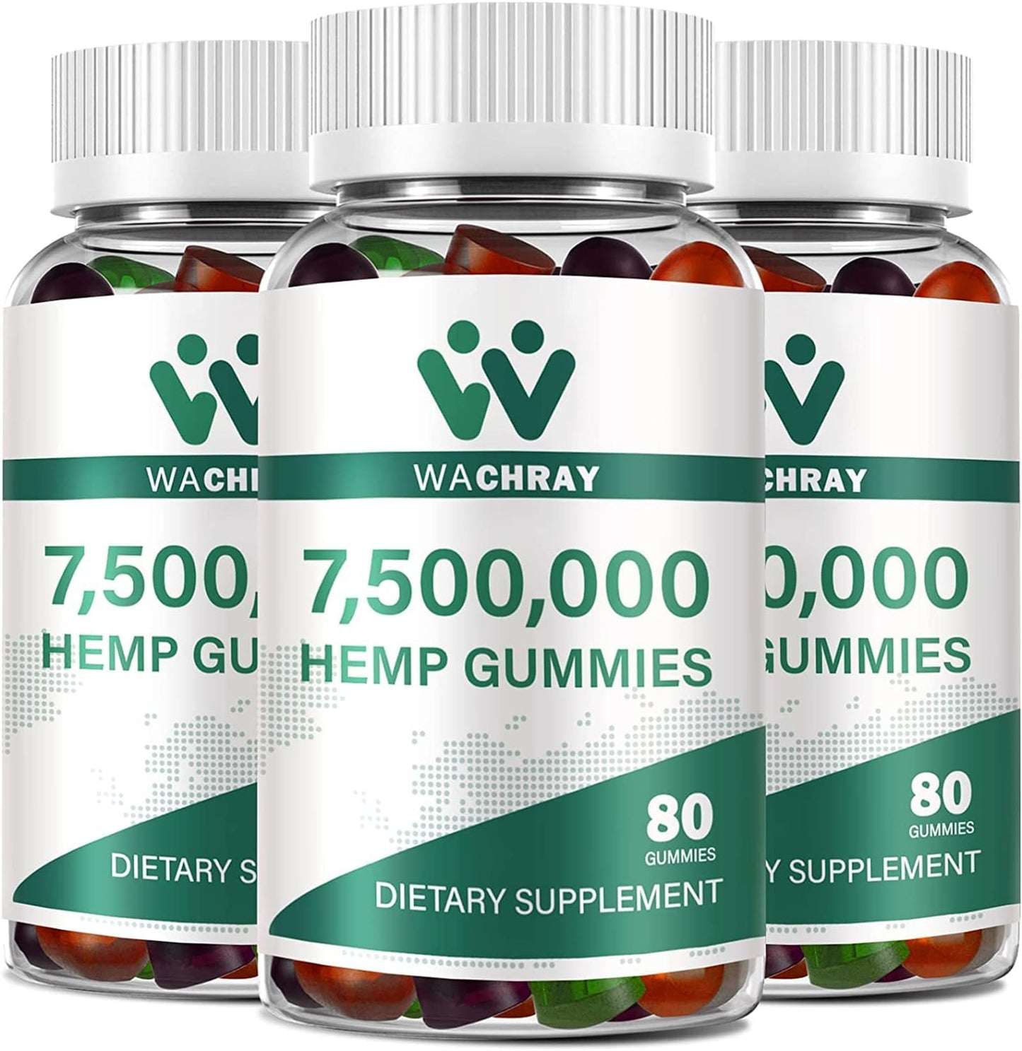 WACHRAY Organic Hemp Gummies High Potency 240 Gummies