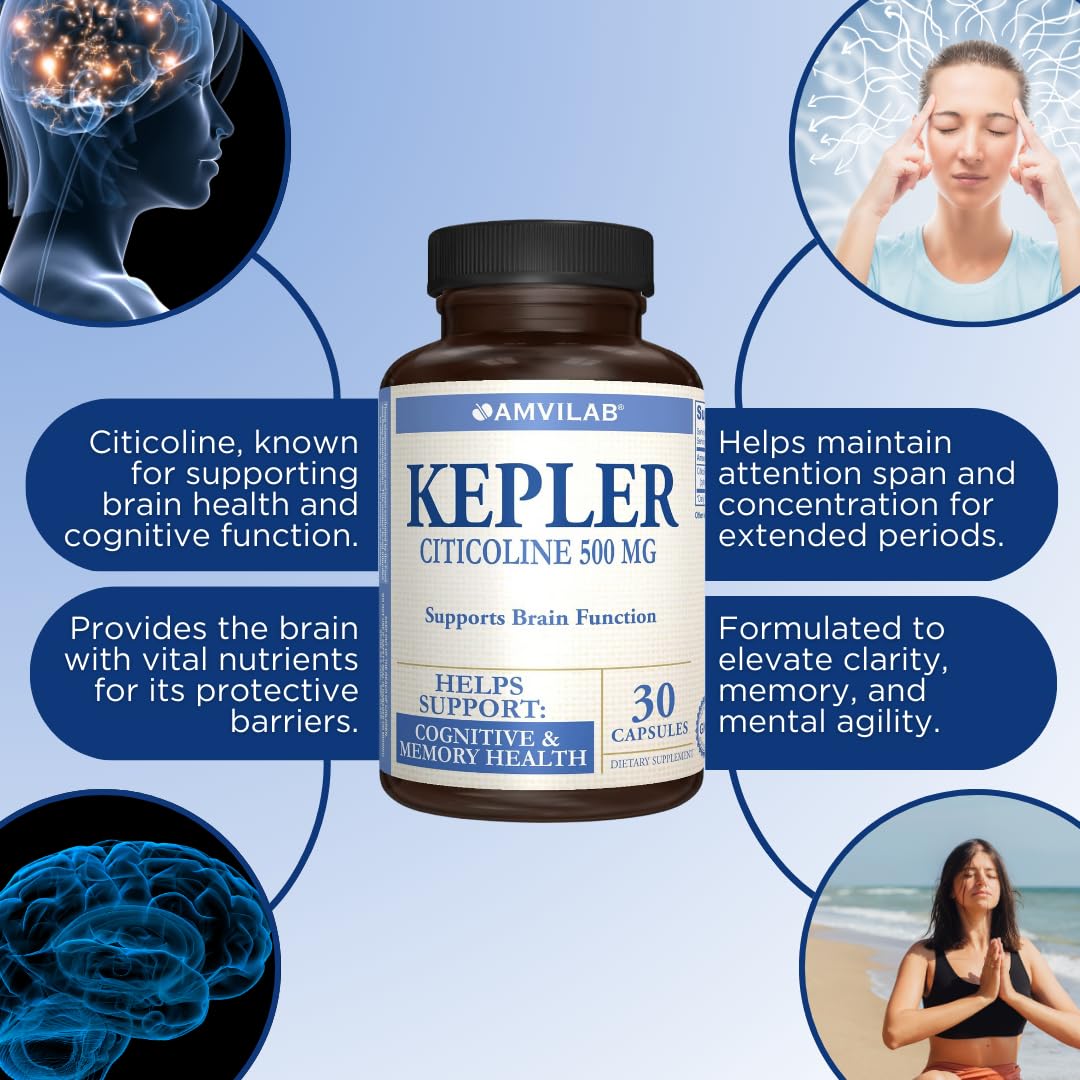 AMVILAB Kepler CDP Choline Supplement 30 Capsules