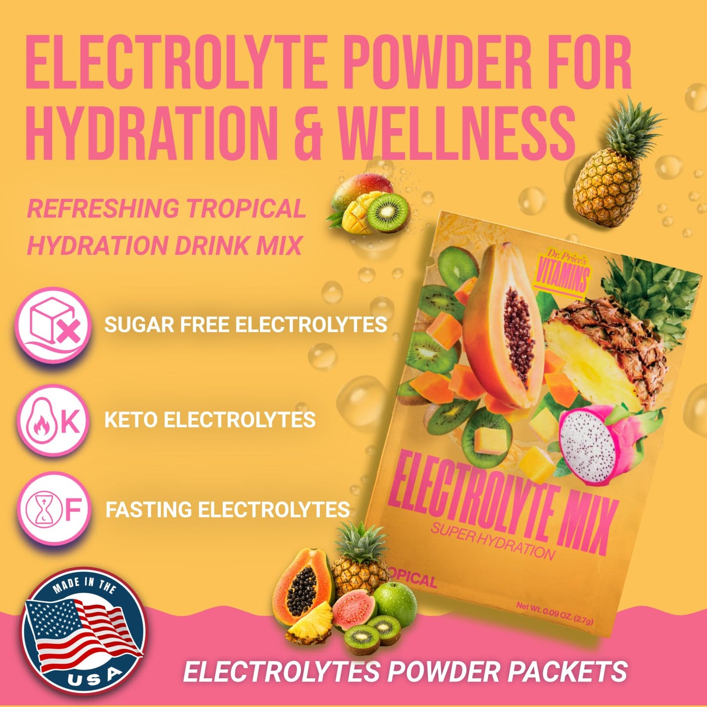 Dr. Price's Vitamins Electrolytes Powder Packets 2.7