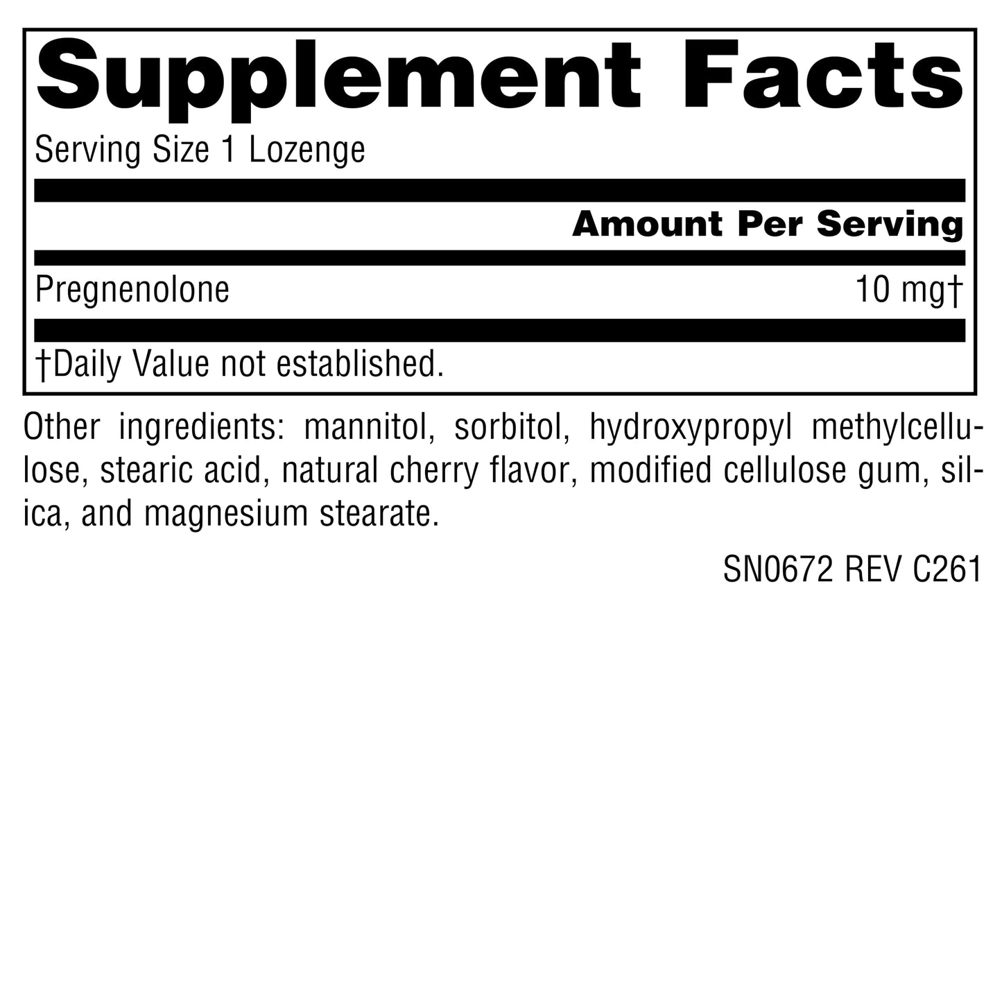 Source Naturals Pregnenolone 10 mg Lozenges 120 Count