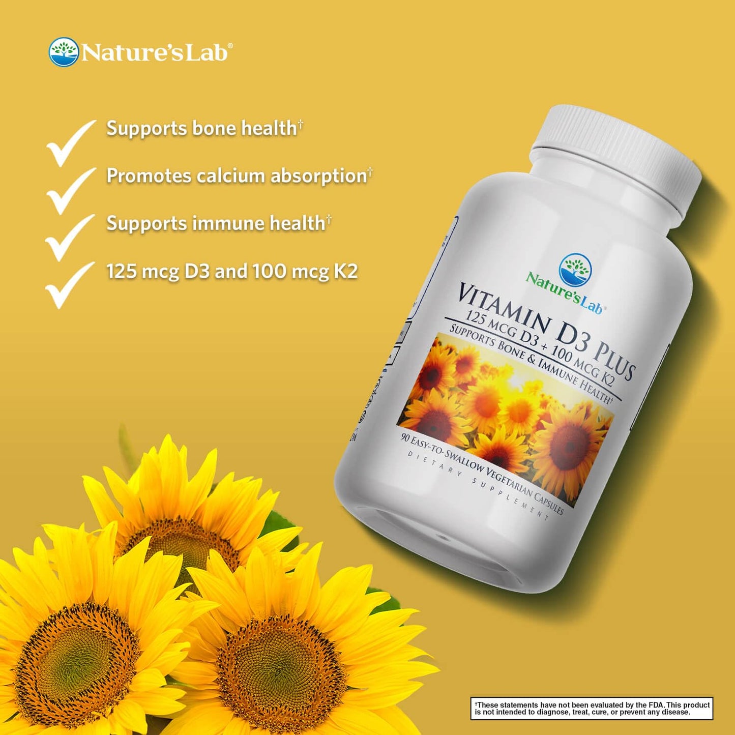 Nature's Lab Vitamin D3 Plus Capsule, 90 Capsules