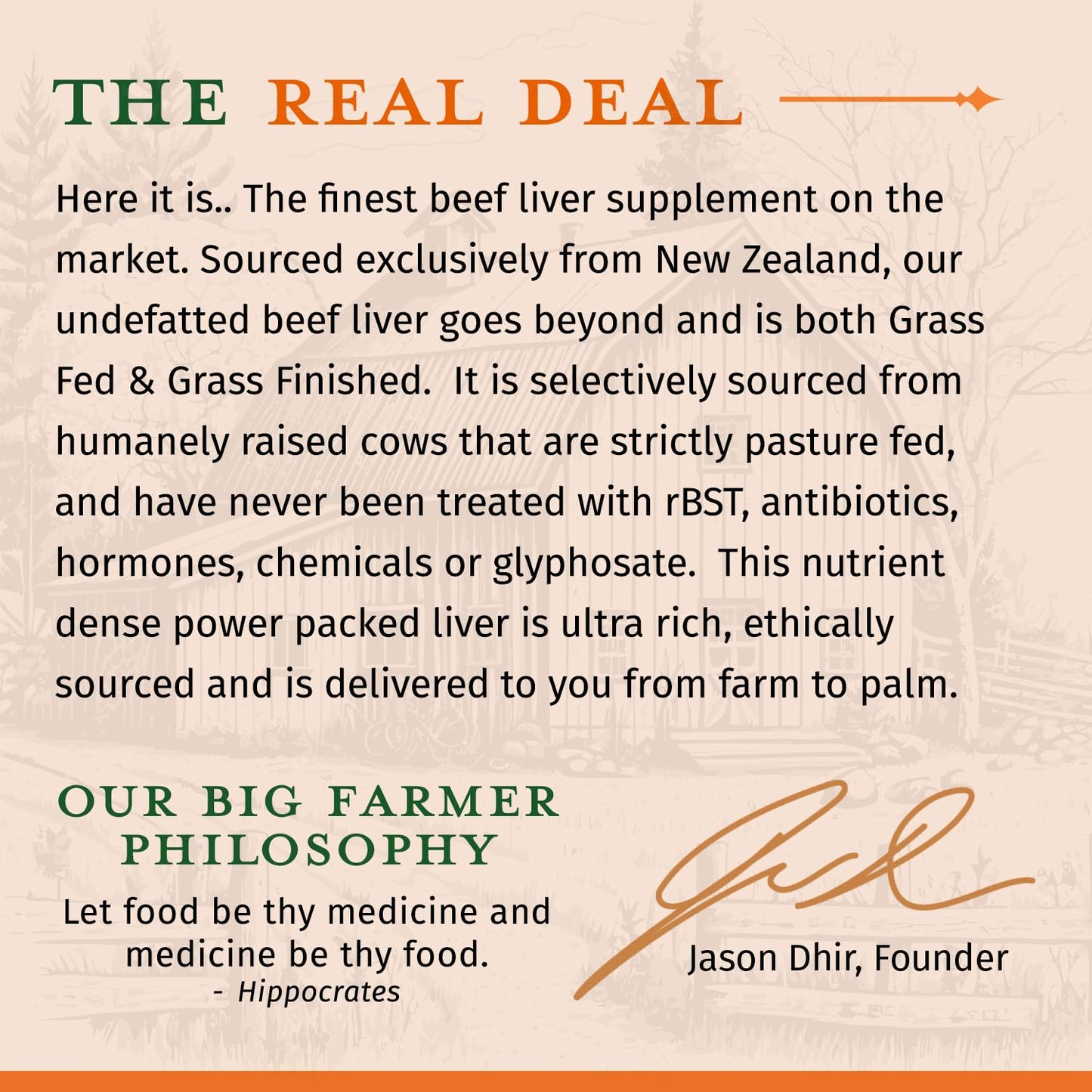 Ultra Human Big Farmer Grass-Fed & Finished Beef Liver Capsules, 180 Count