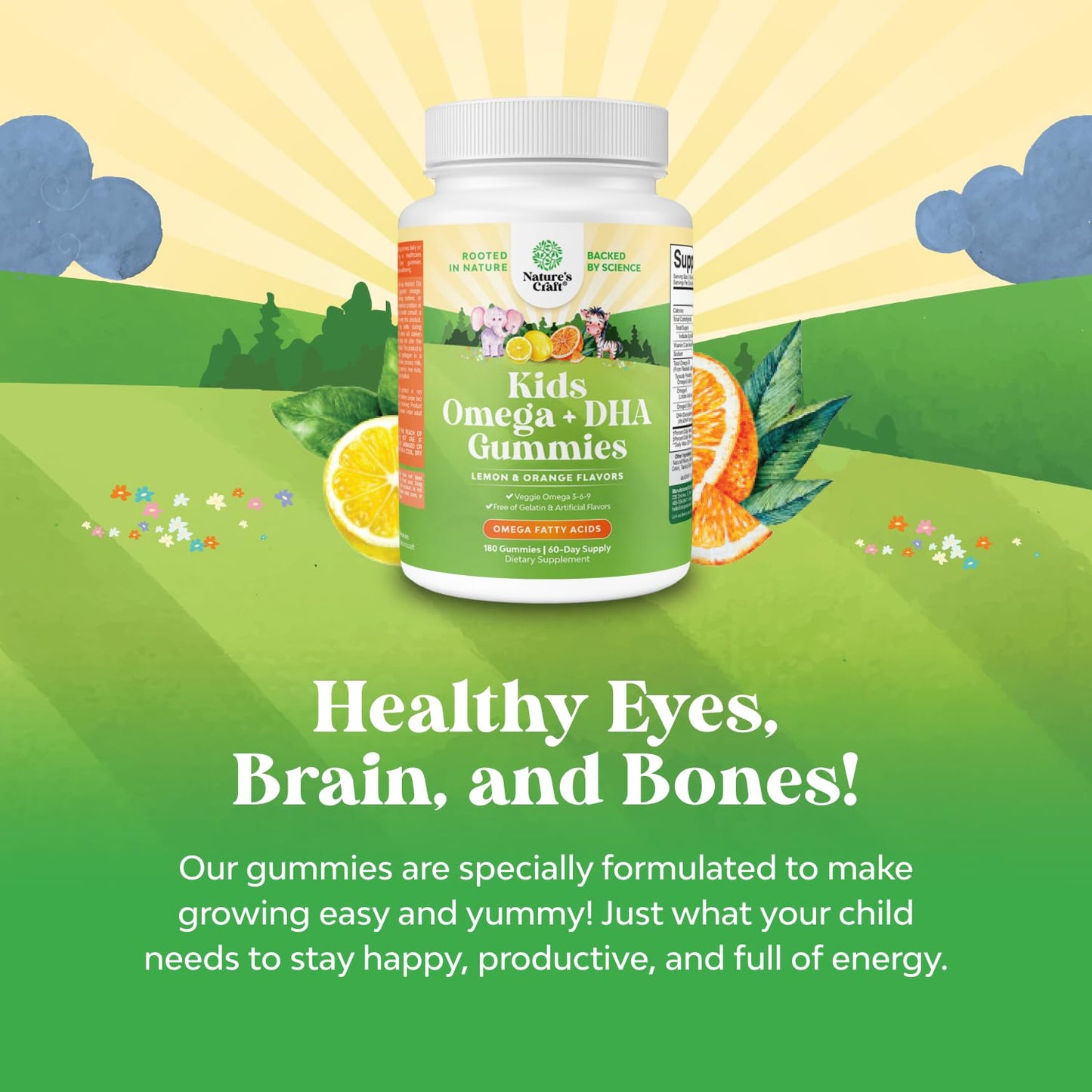 Natures Craft Omega DHA Gummies for Kids Gummy 180