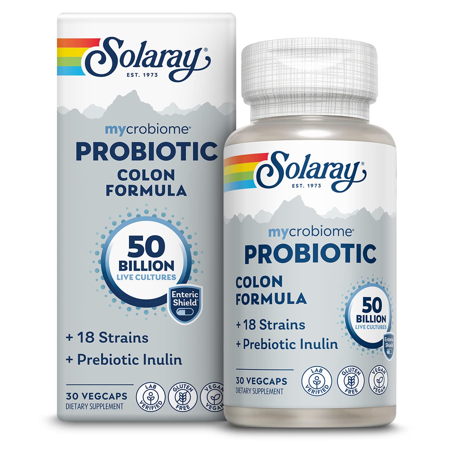SOLARAY Mycrobiome Probiotic Colon Formula Capsules, 30 Count