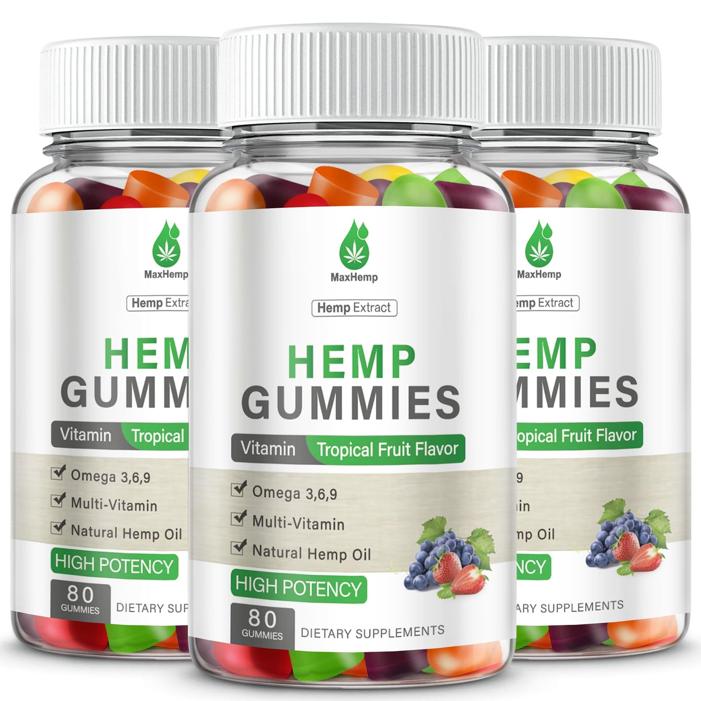 MaxHemp Hemp Gummies Extra Strength for Pain, Sleep, Anxiety Gummy 240 Count