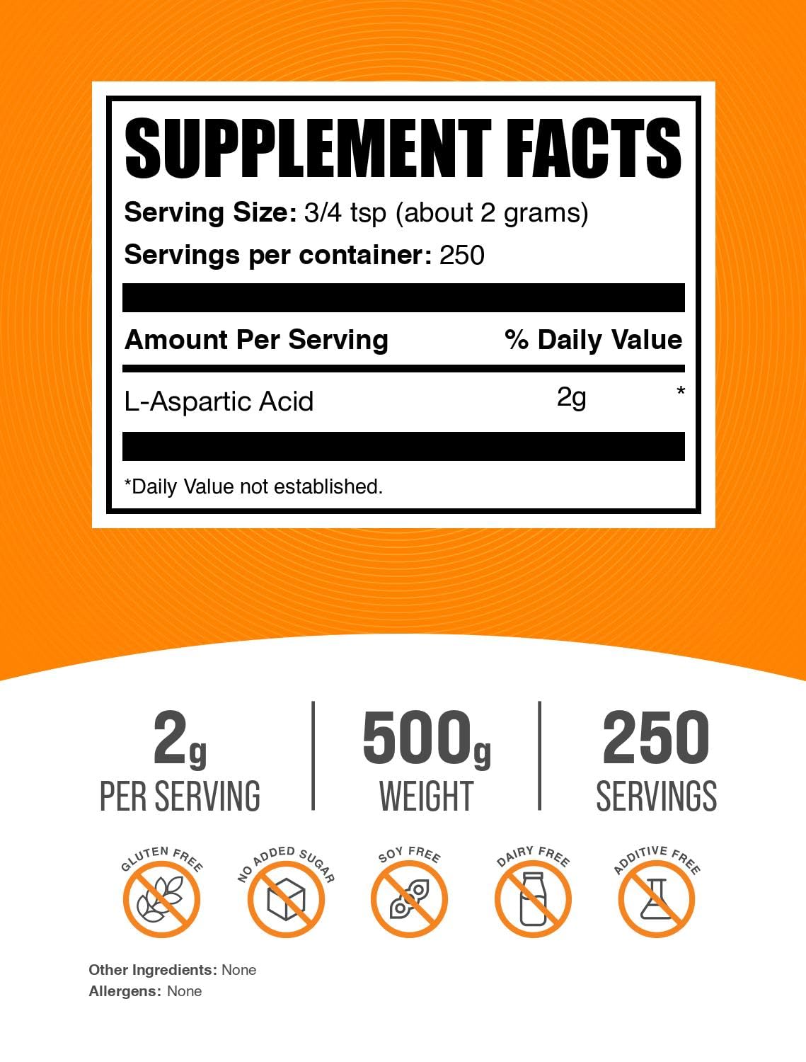BulkSupplements L-Aspartic Acid Powder