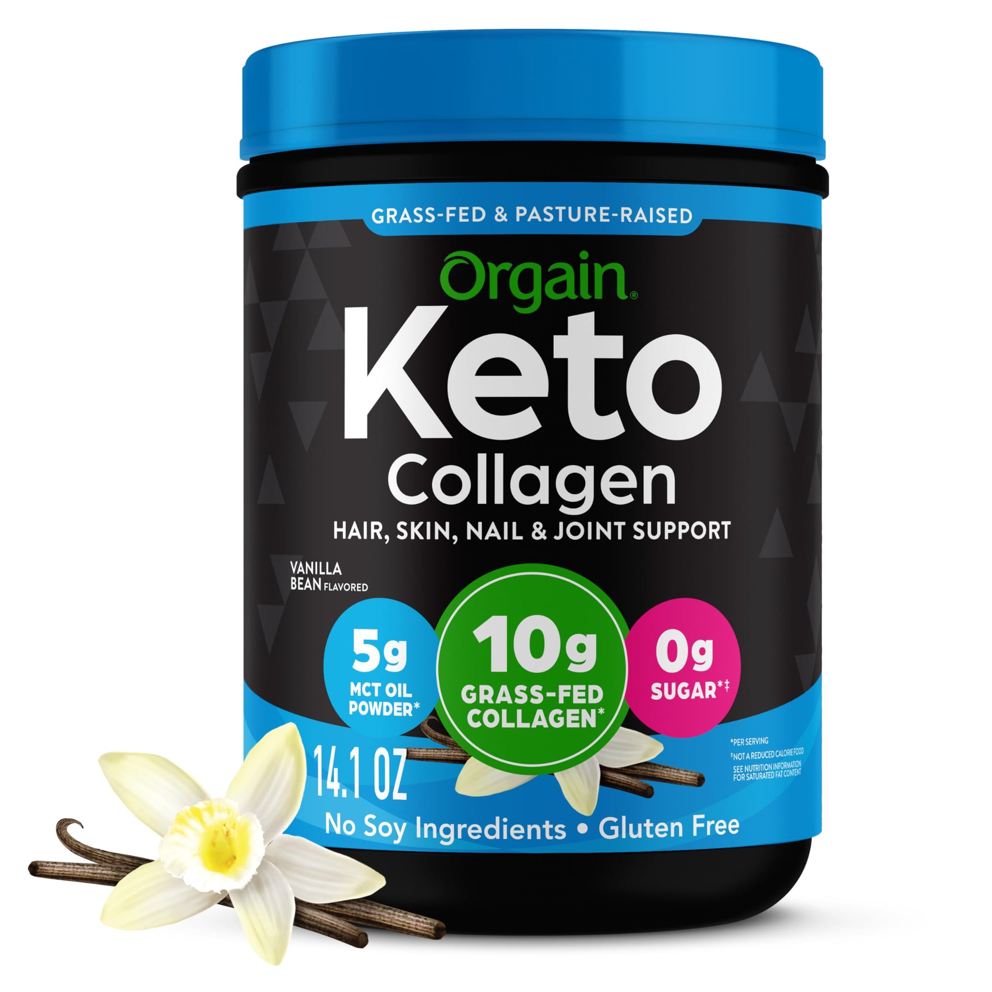 Orgain Keto Collagen Protein Powder Vanilla 14.1 oz
