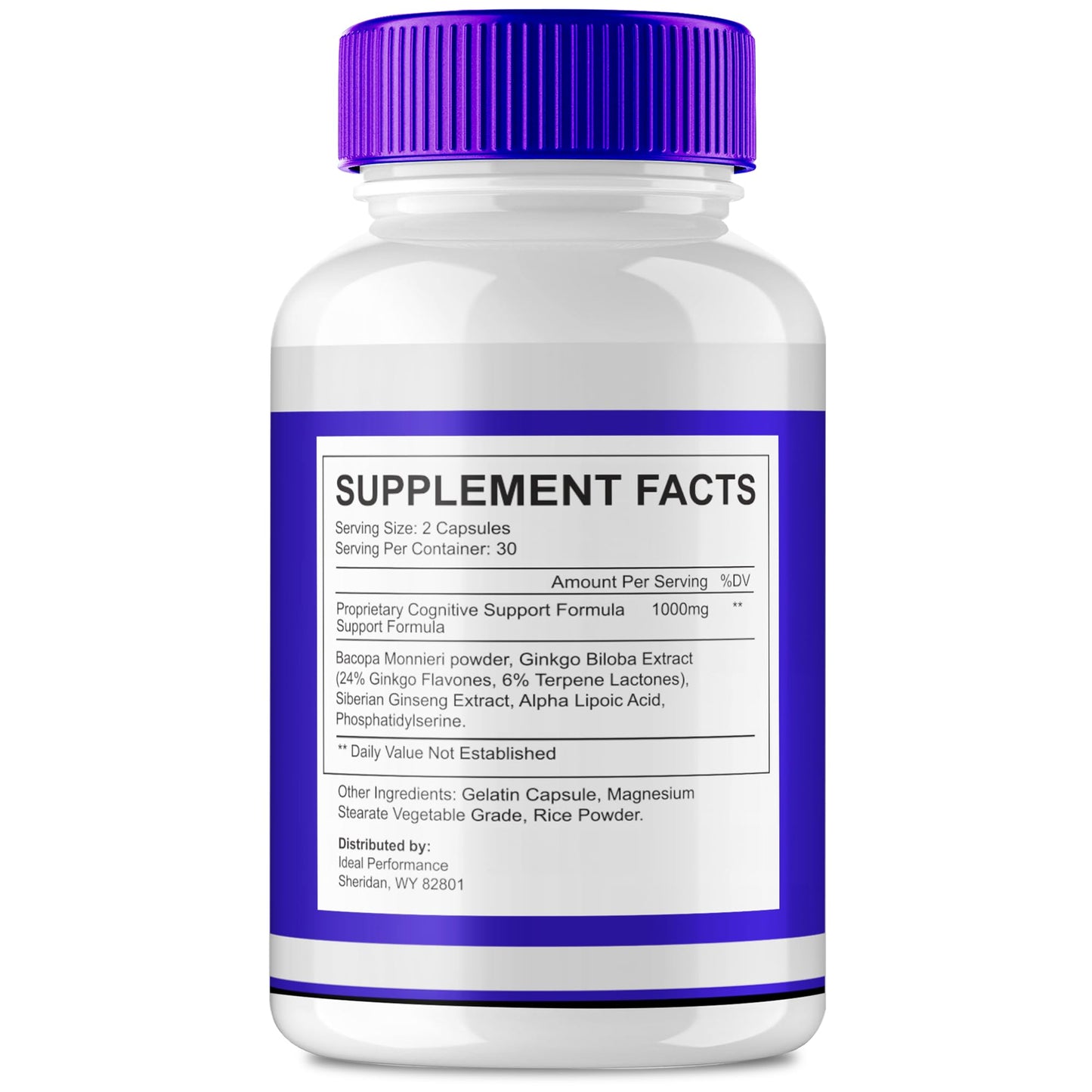 IDEAL PERFORMANCE Marobrain Plus, Brain Health & Memory Support, Maximum Strength, 300 Capsules