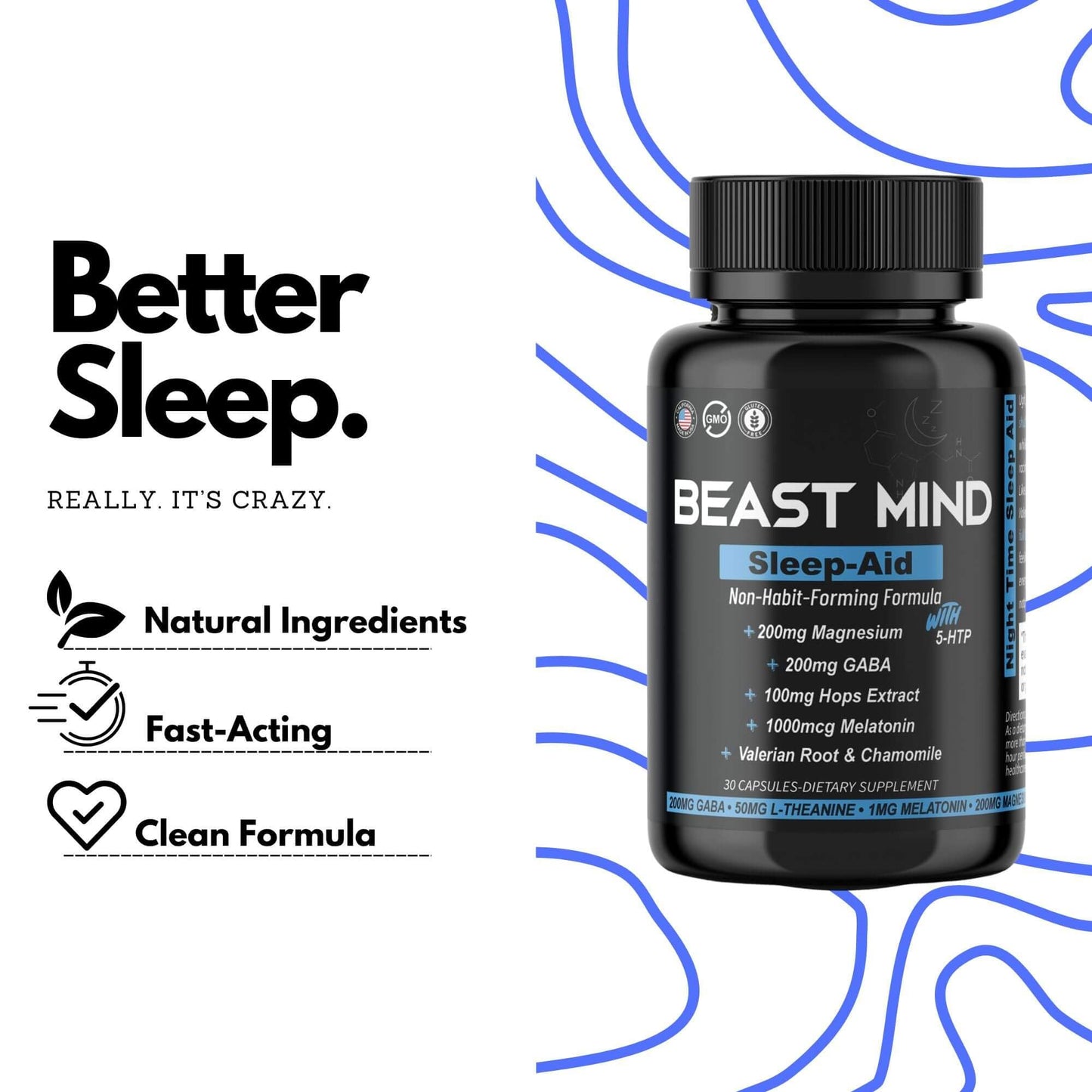 Want A Bump Non-Habit Forming Sleep Aid: Wake Up Refreshed Capsules, 30 Count