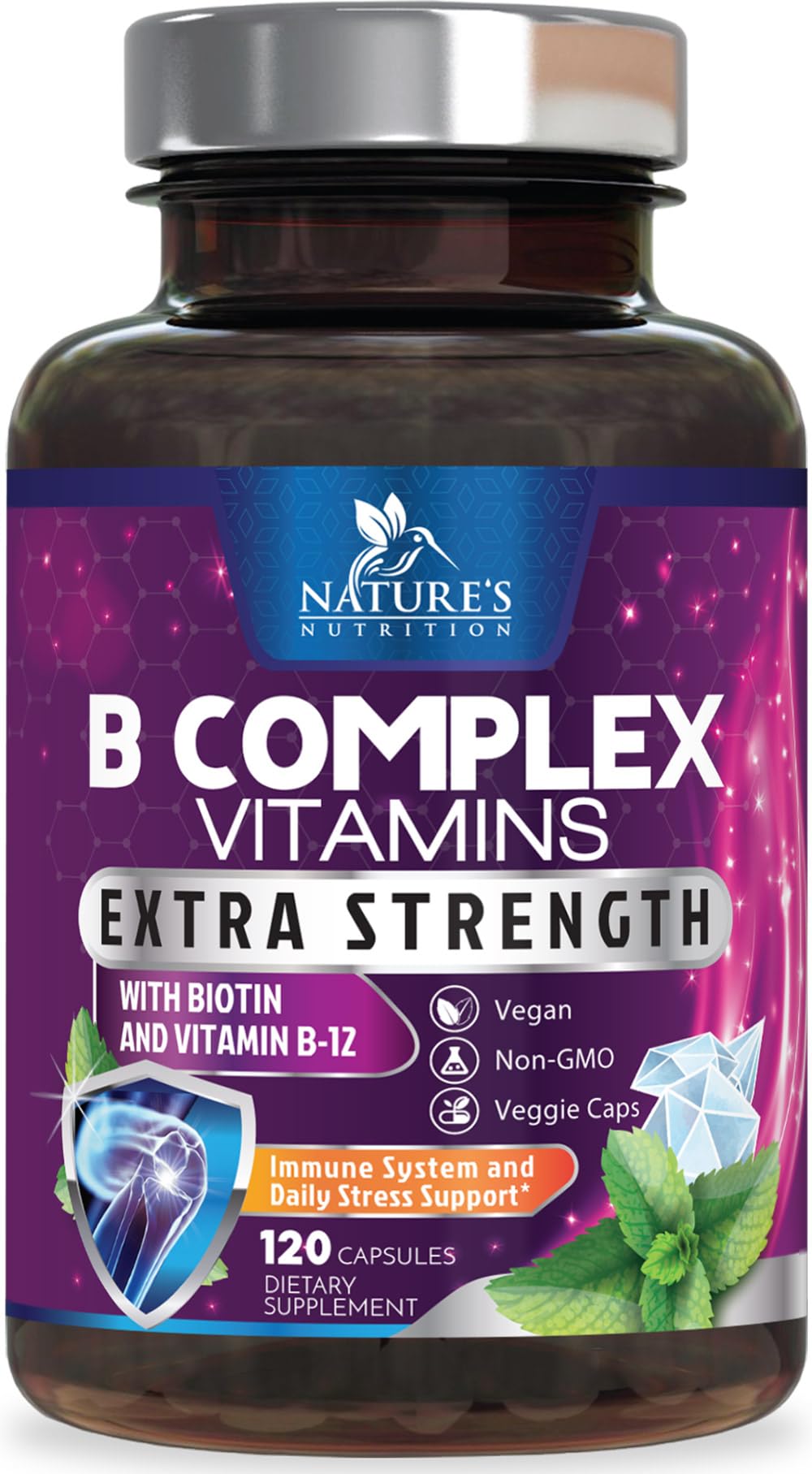 Nature's Nutrition B-100 Complex Capsules 120 Count