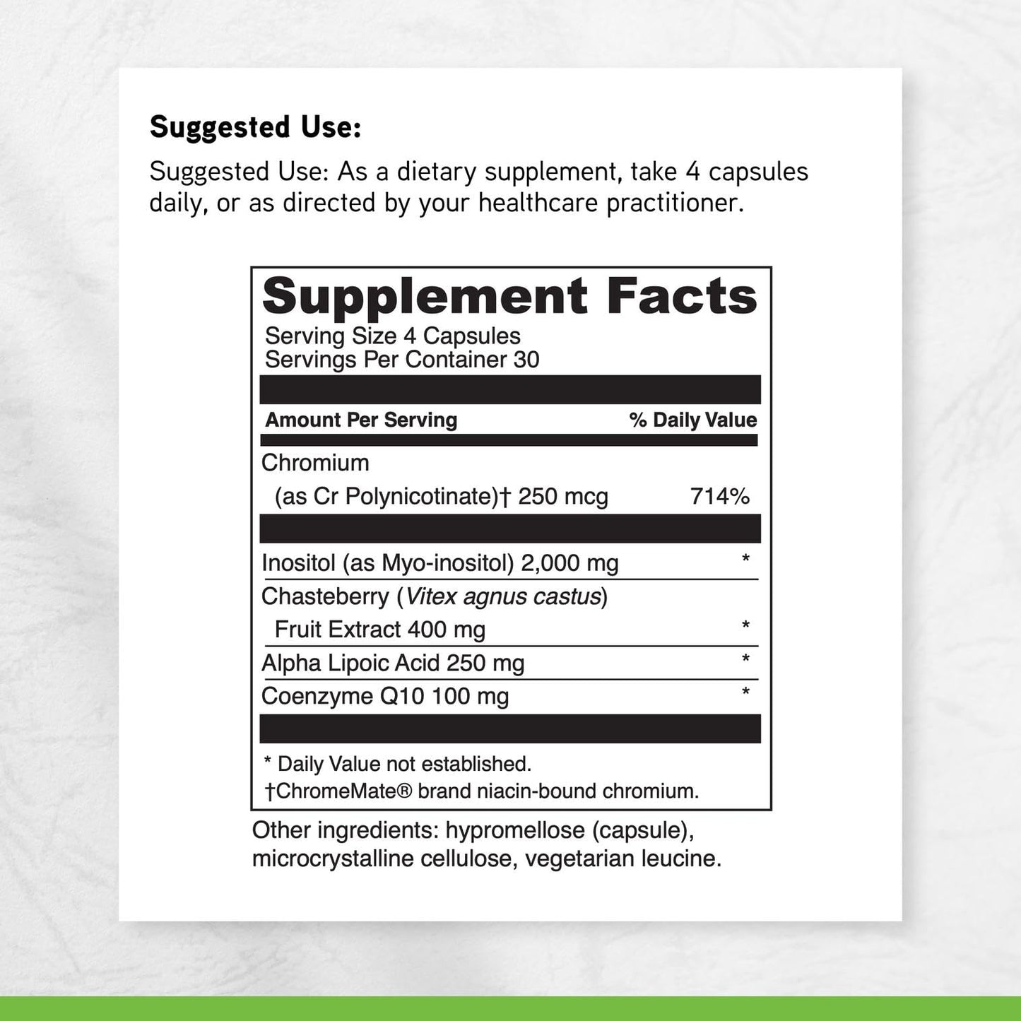 DAVINCI Inositol + Vitex Plus Capsule, 120 Count