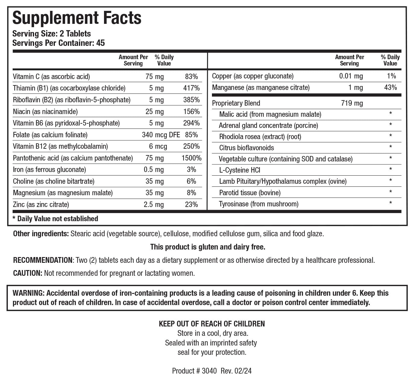 Biotics Research ADB5-Plus Adrenal Gland Function Support, 90 Tablets