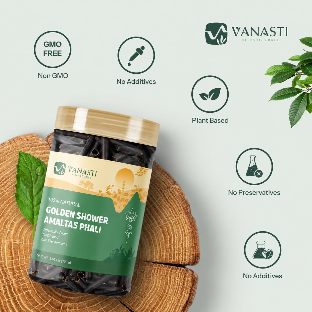 VANASTI Amaltas Cassia Fistula Powder 3.52 Ounce