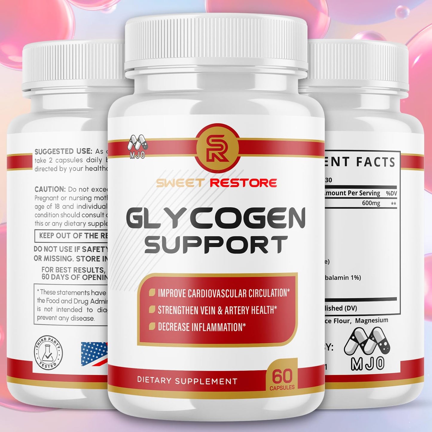 MJO Sweet Restore Glycogen Support Capsules, 60 Count