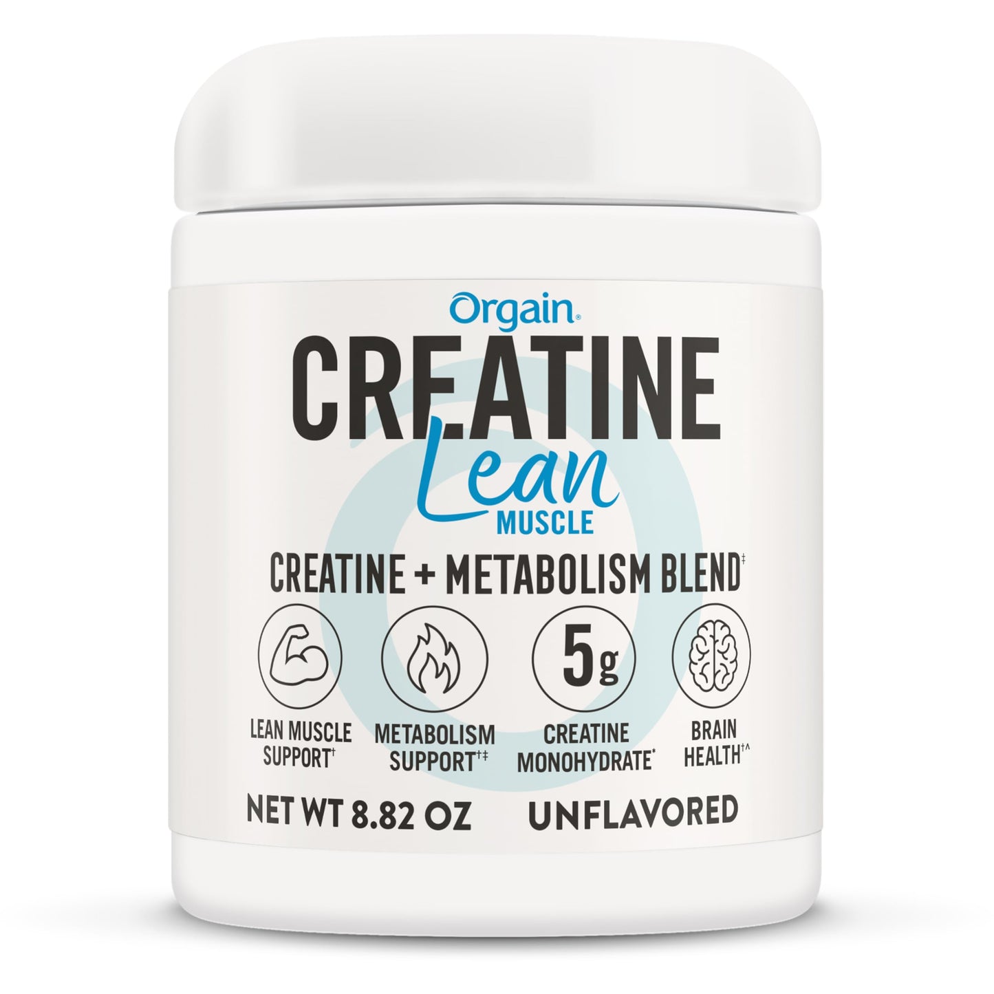 Orgain Micronized Creatine Monohydrate Lean Muscle Powder with Metabolism Blend, Powder, 8.82 oz