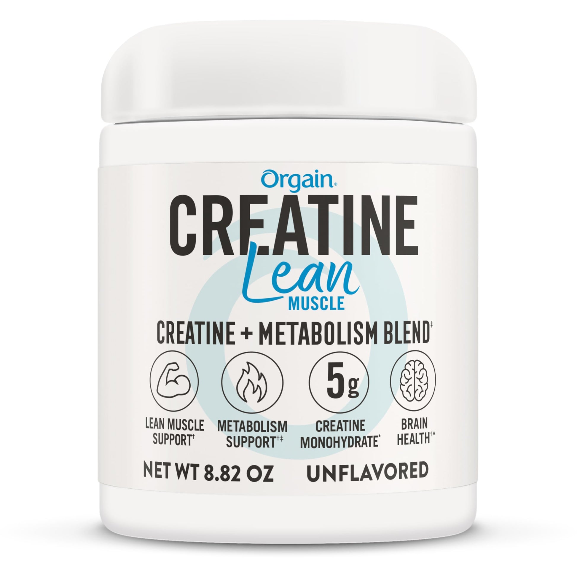 Orgain Micronized Creatine Monohydrate Lean Muscle Powder with Metabolism Blend, Powder, 8.82 oz