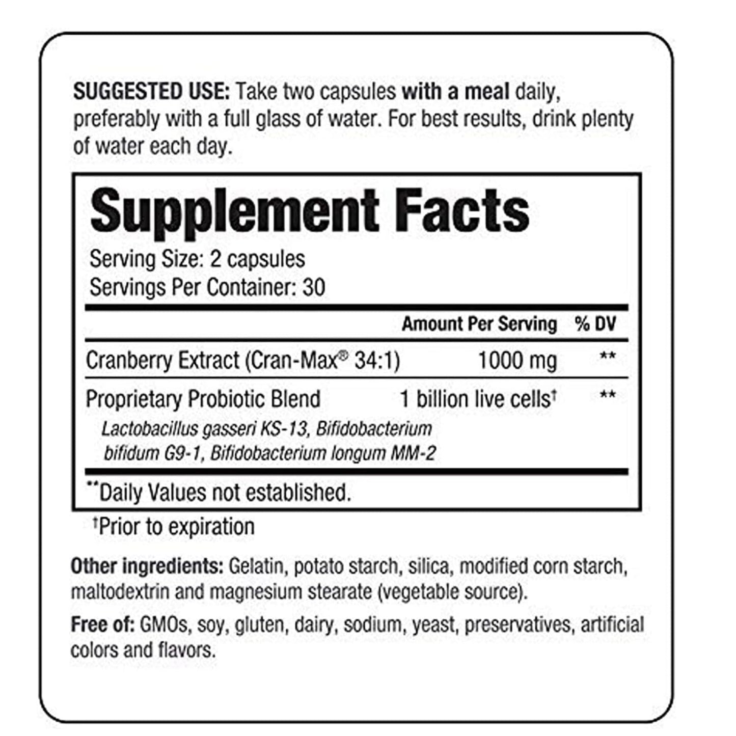 Kyolic Kyo-Dophilus Cranberry Capsules 60