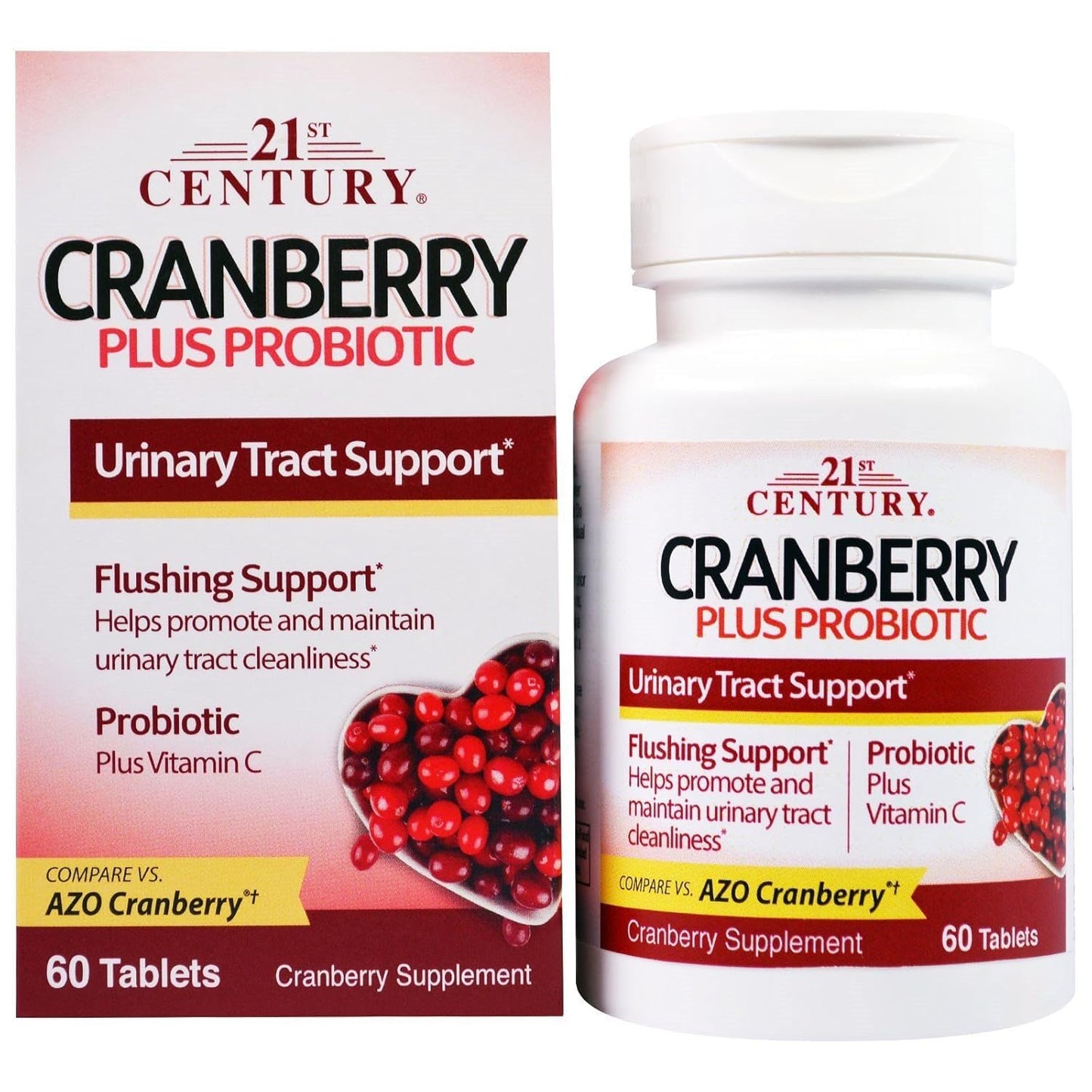 21st Century HealthCare, Inc. Cranberry Plus Probiotic Tablet, 360 Tablets