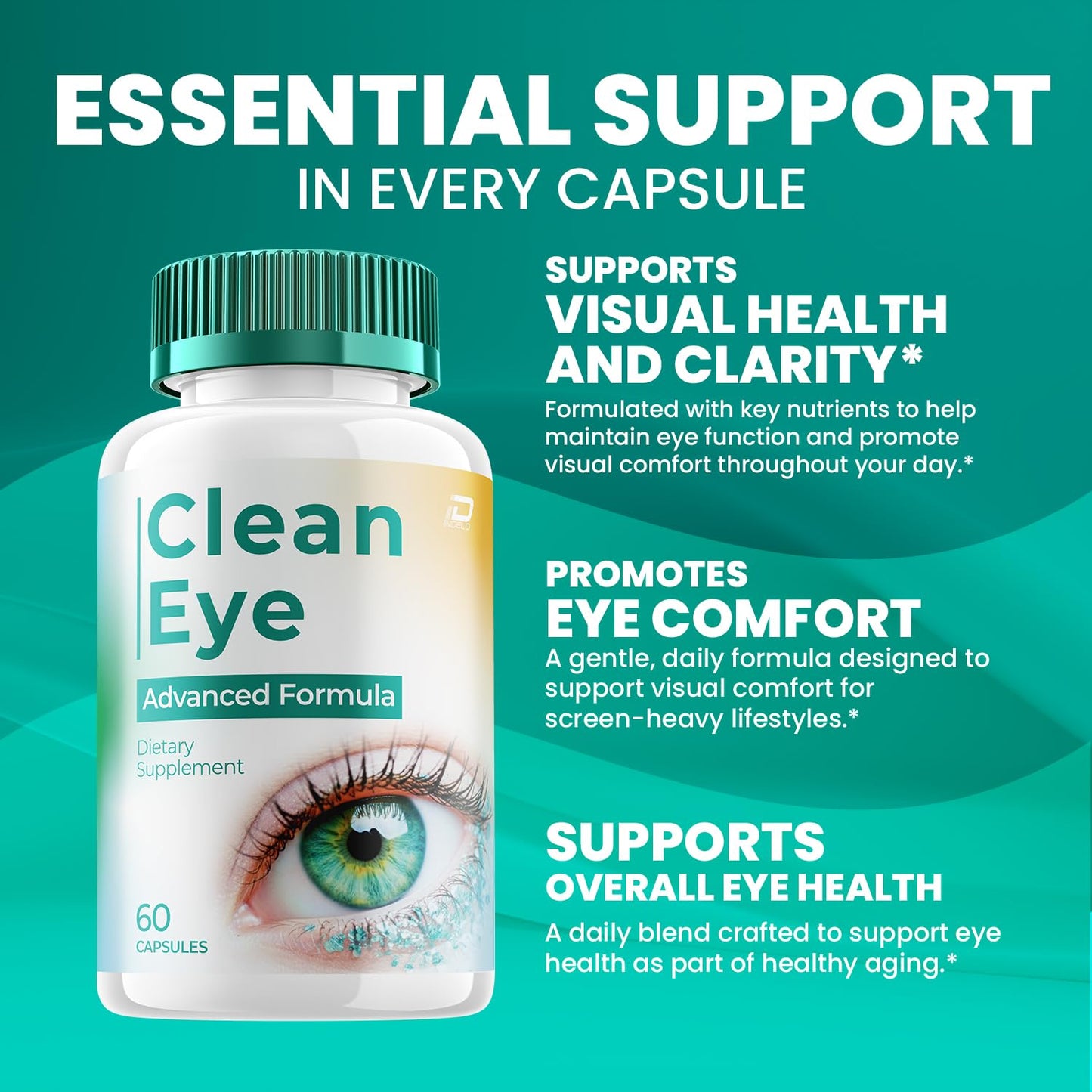 Indelo Clean Eye Capsule Supplement, 120 Capsules