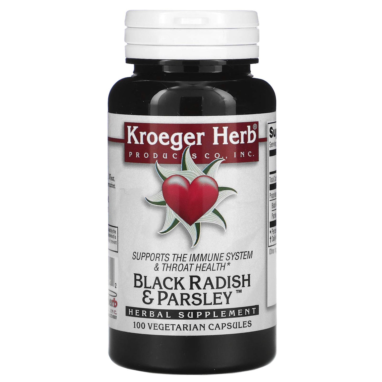 Kroeger Herb Products Black Radish and Parsley Capsules 100