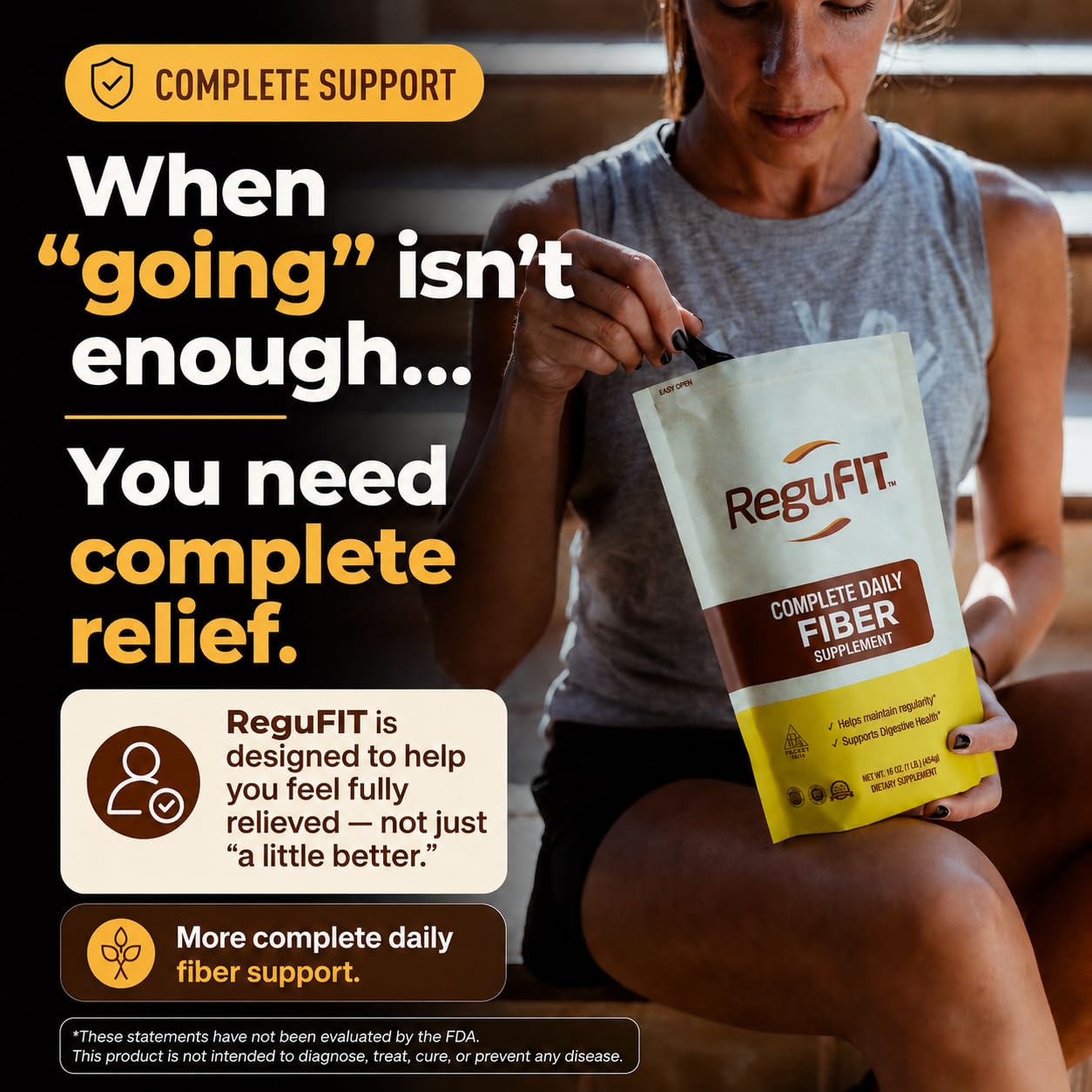 REGUFIT Prebiotic Fiber Supplement Powder 15.87 Ounce