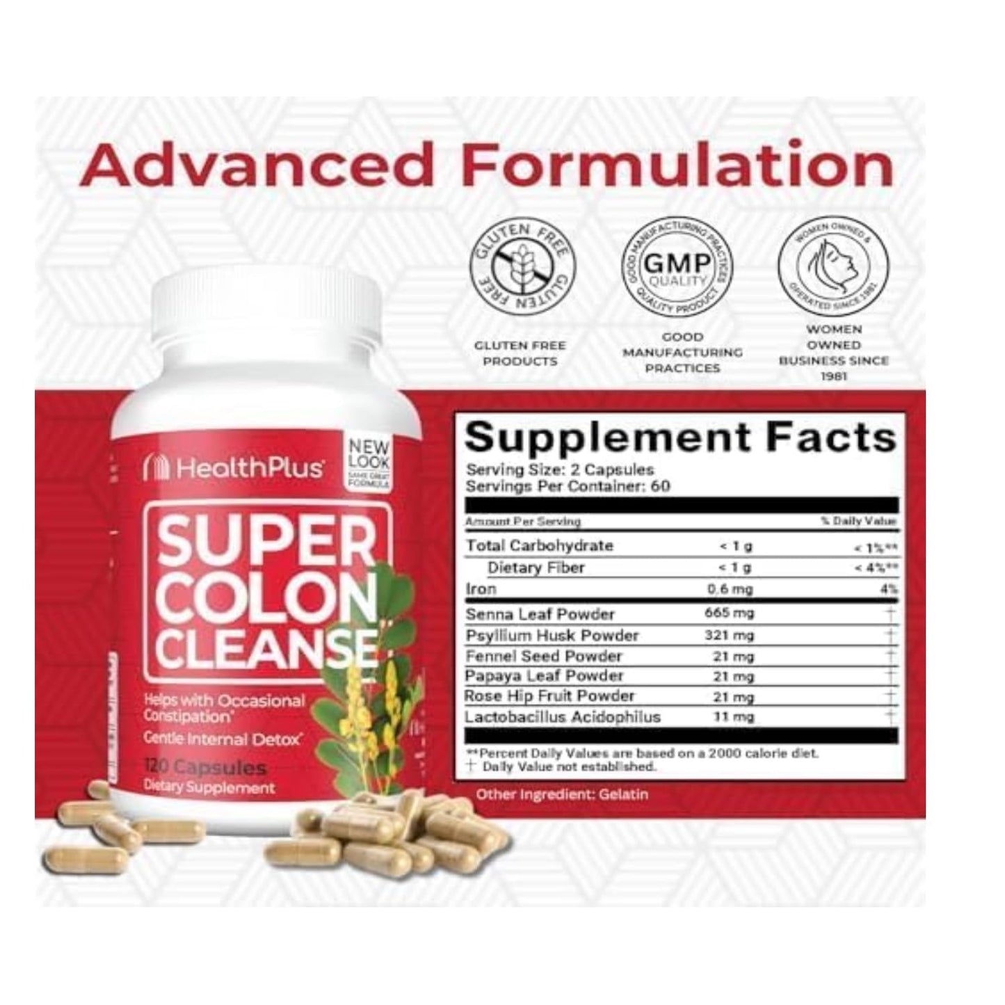 Health Plus Super Colon Cleanse Capsules 120