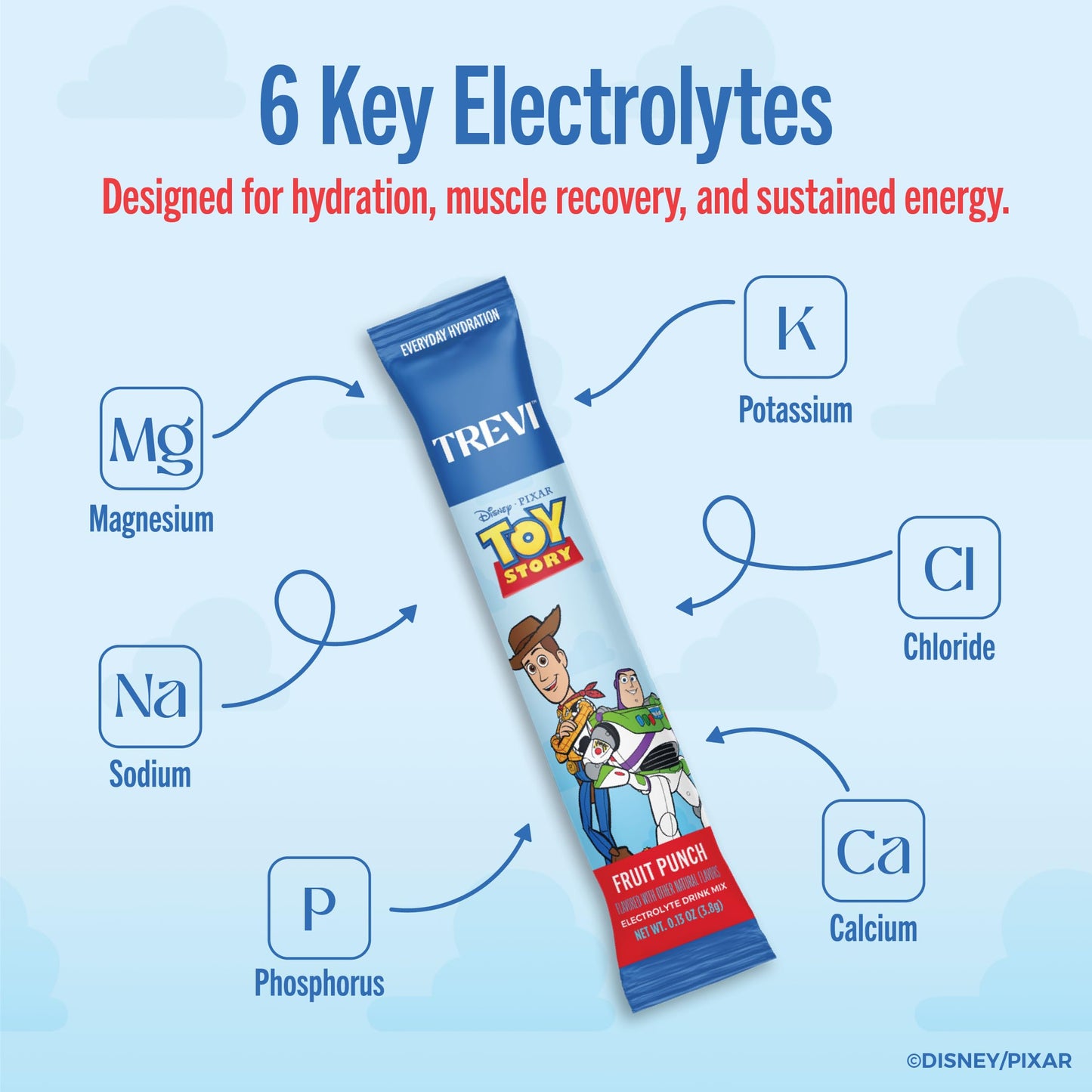 TREVI Electrolytes Powder Packets, Sugar Free Hydration, Fruit Punch, 20 Servings