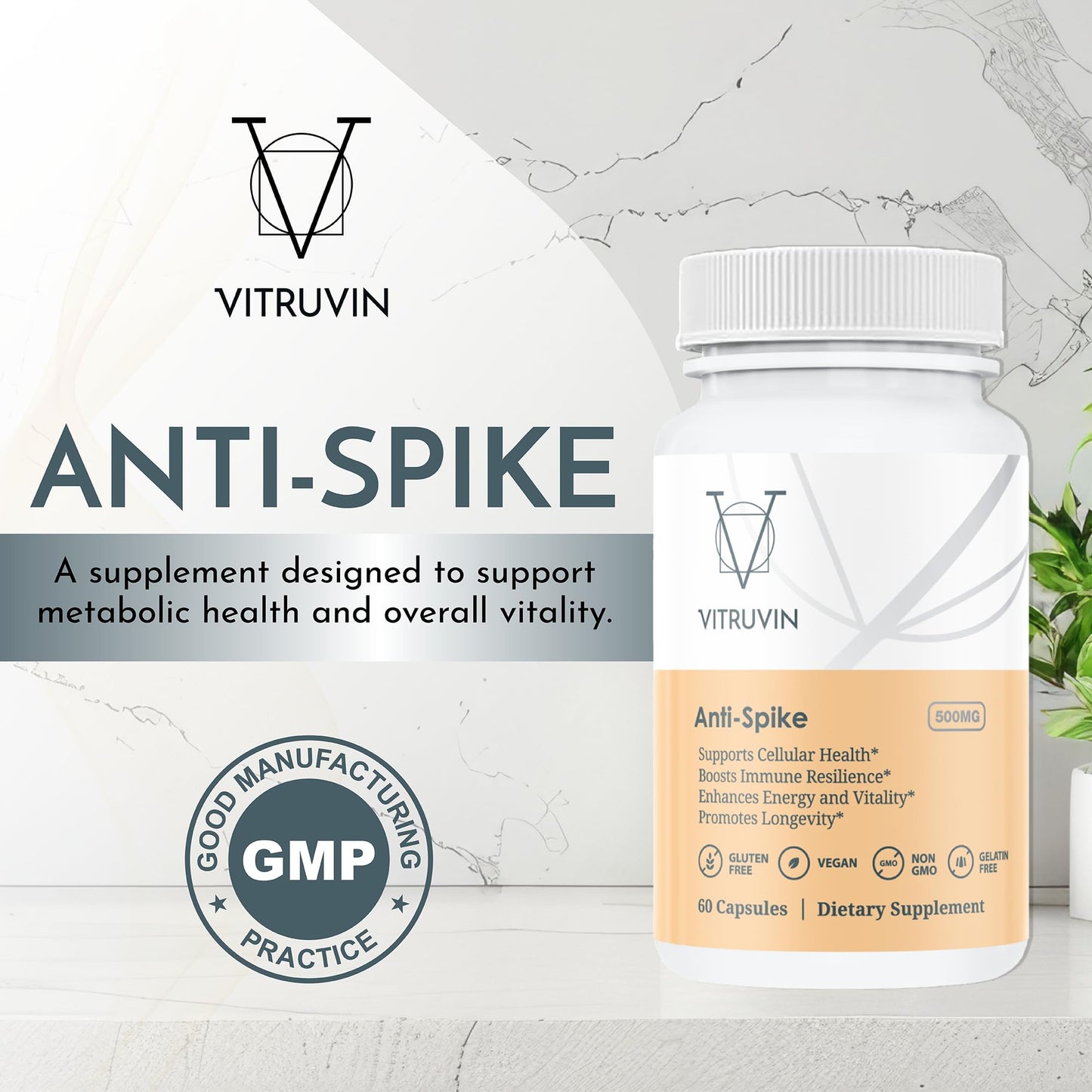 VITRUVIN Anti-Spike Nutritional Supplement Capsule 3 Bottles