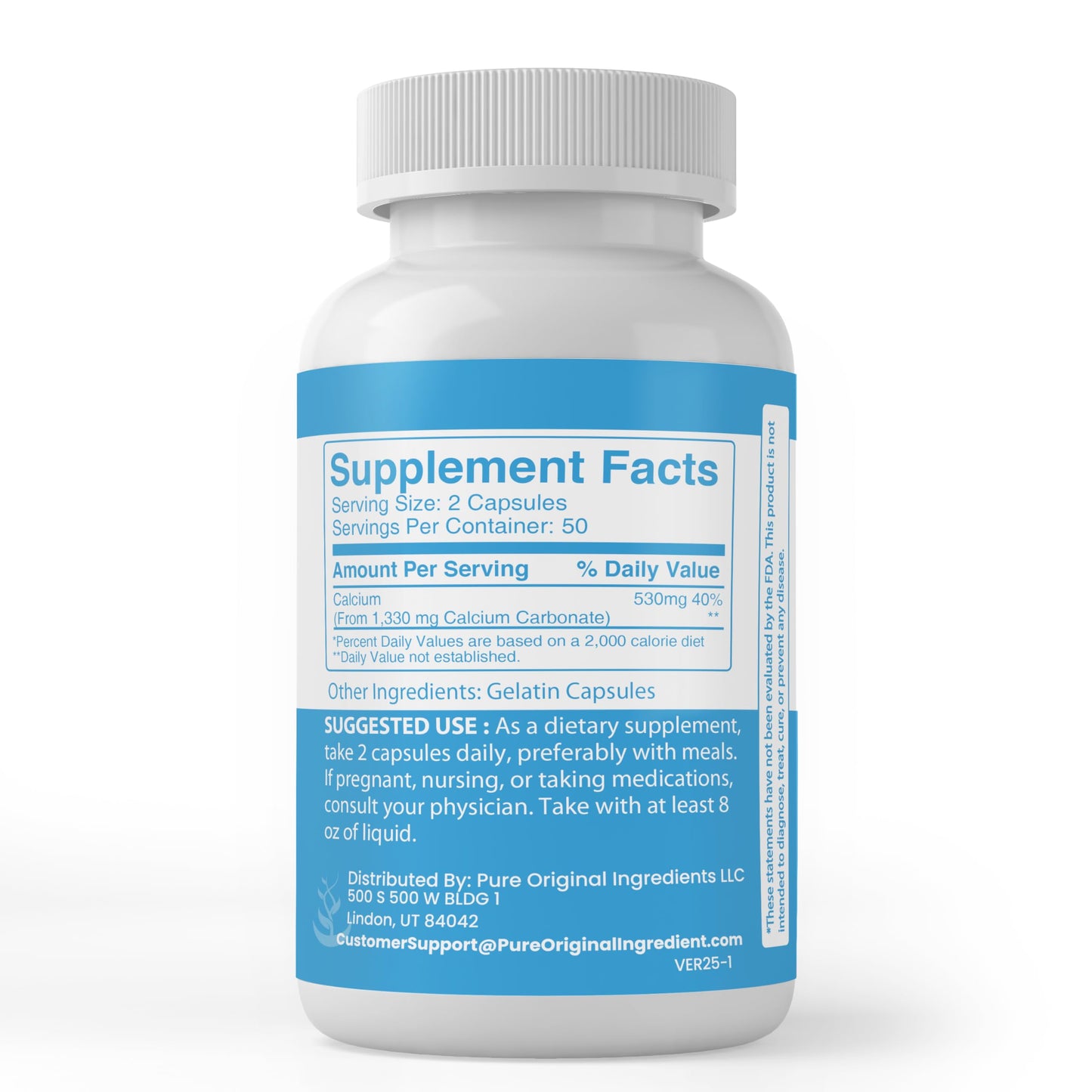 PURE ORIGINAL INGREDIENTS Calcium Carbonate Powder 100